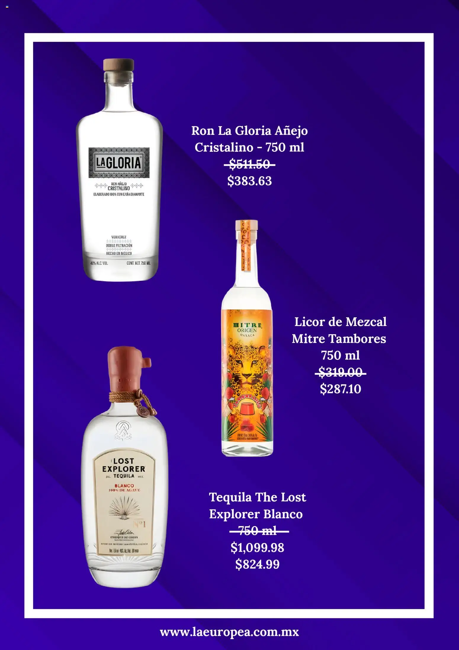 Nuevas ofertas de La Europea válidas en toda la República Mexicana desde el 28.11.2025. ¡Encuentra las mejores ofertas en La Europea Cyber Drink! | Página: 4 | Productos: Tequila