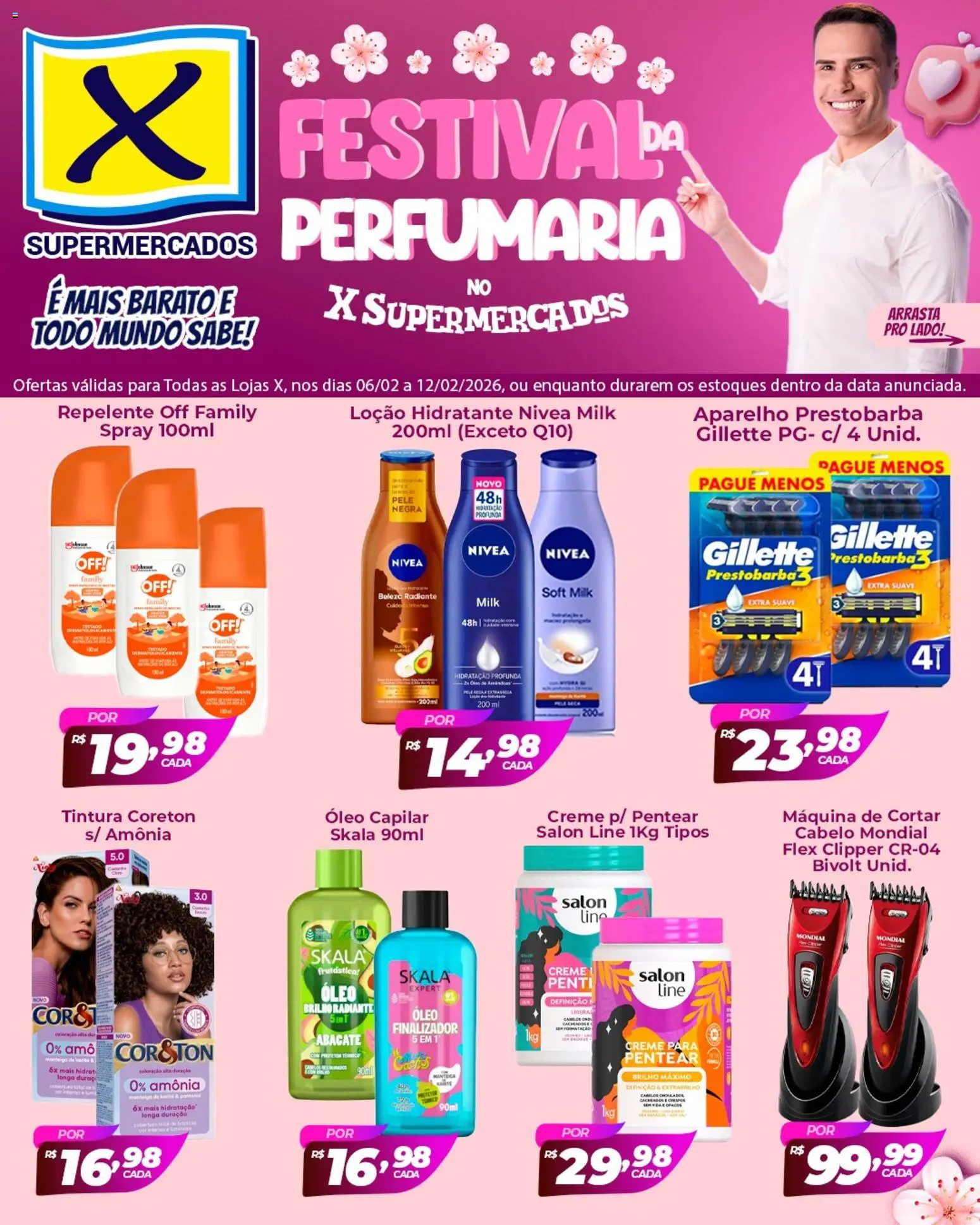 X Supermercados Folheto - válido de 06.02.2026 | Página: 2 | Produtos: Óleo, Creme, Repelente