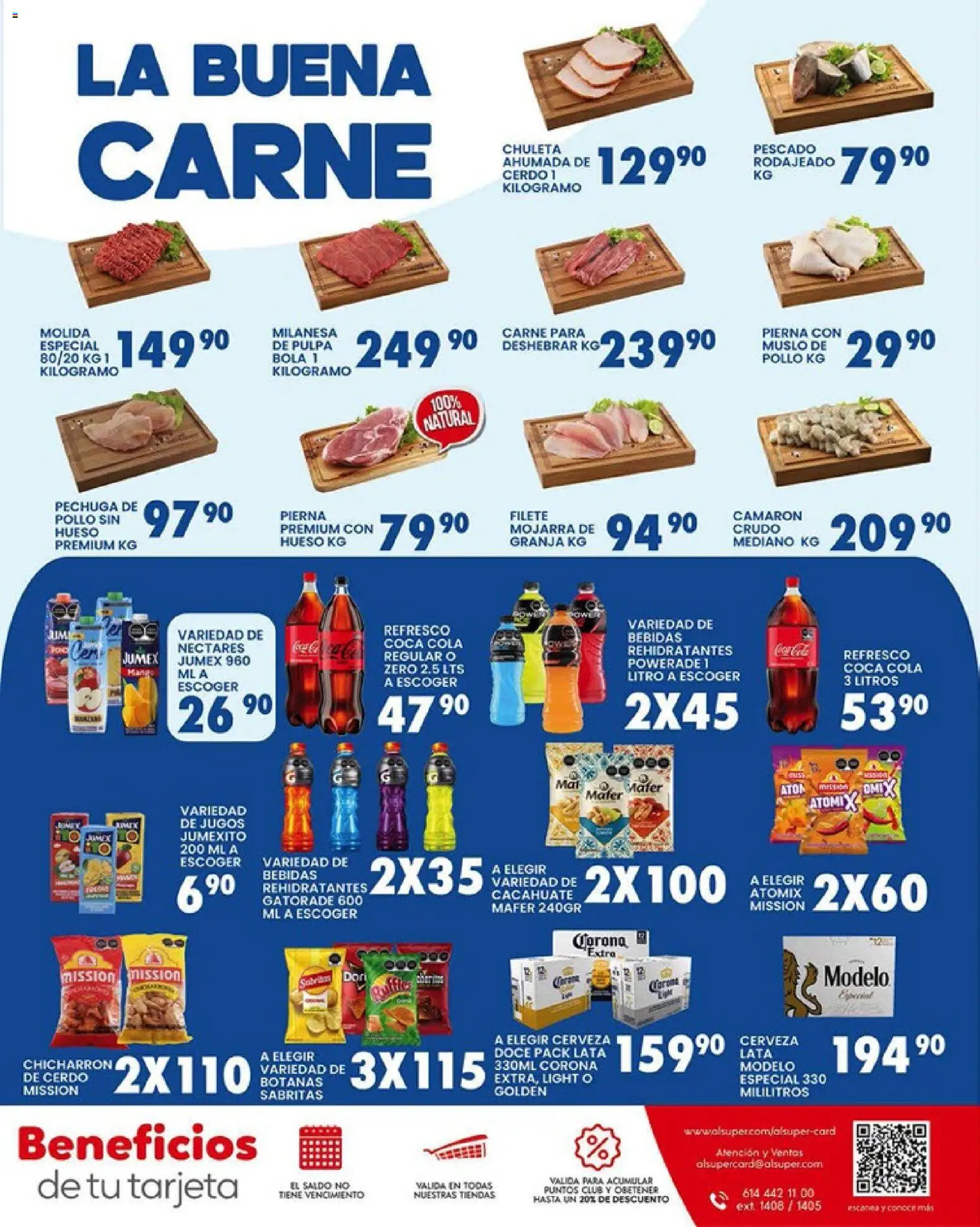 Nuevas ofertas de Alsuper válidas en toda la República Mexicana desde el 17.03.2026. ¡Encuentra las mejores ofertas en Alsuper folleto Saltillo! | Página: 7 | Productos: Refresco, Cacahuate, Cerveza, Cerdo