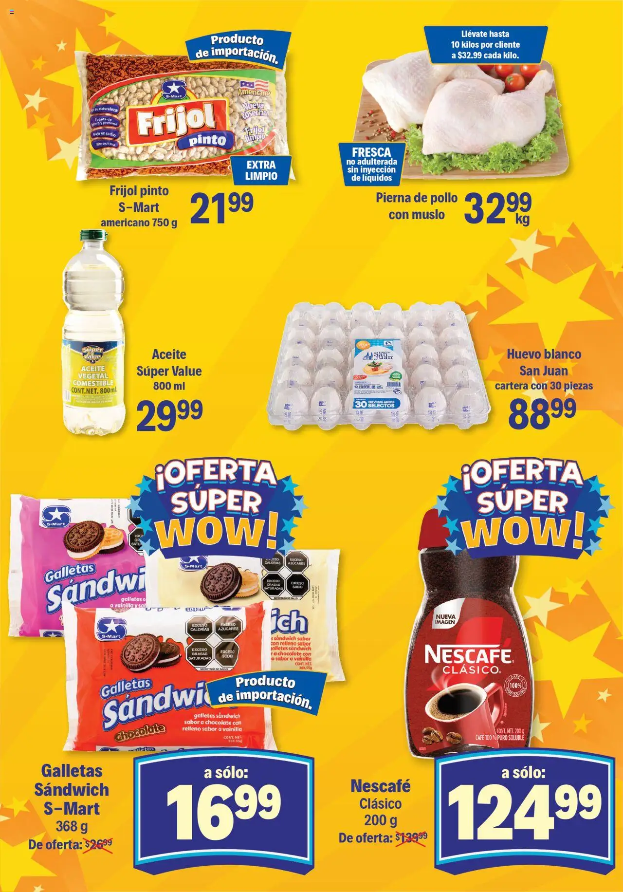 Nuevas ofertas de S-Mart válidas en toda la República Mexicana desde el 07.10.2025. ¡Encuentra las mejores ofertas en S-Mart - Folleto - Monterrey! | Página: 3 | Productos: Pollo, Café, Chocolate, Galletas