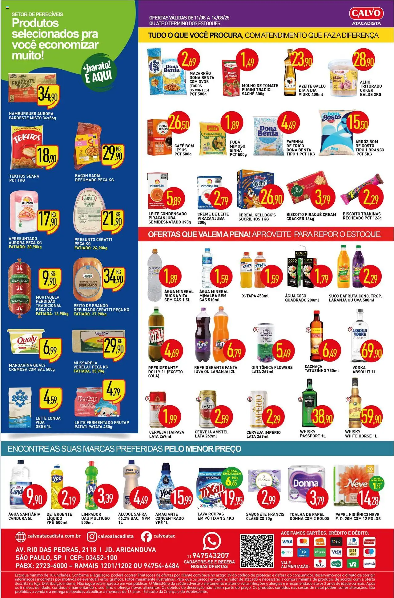Calvo Atacadista Folheto - válido de 11.08.2025 | Página: 2 | Produtos: Fanta, Base, Macarrão, Refrigerante