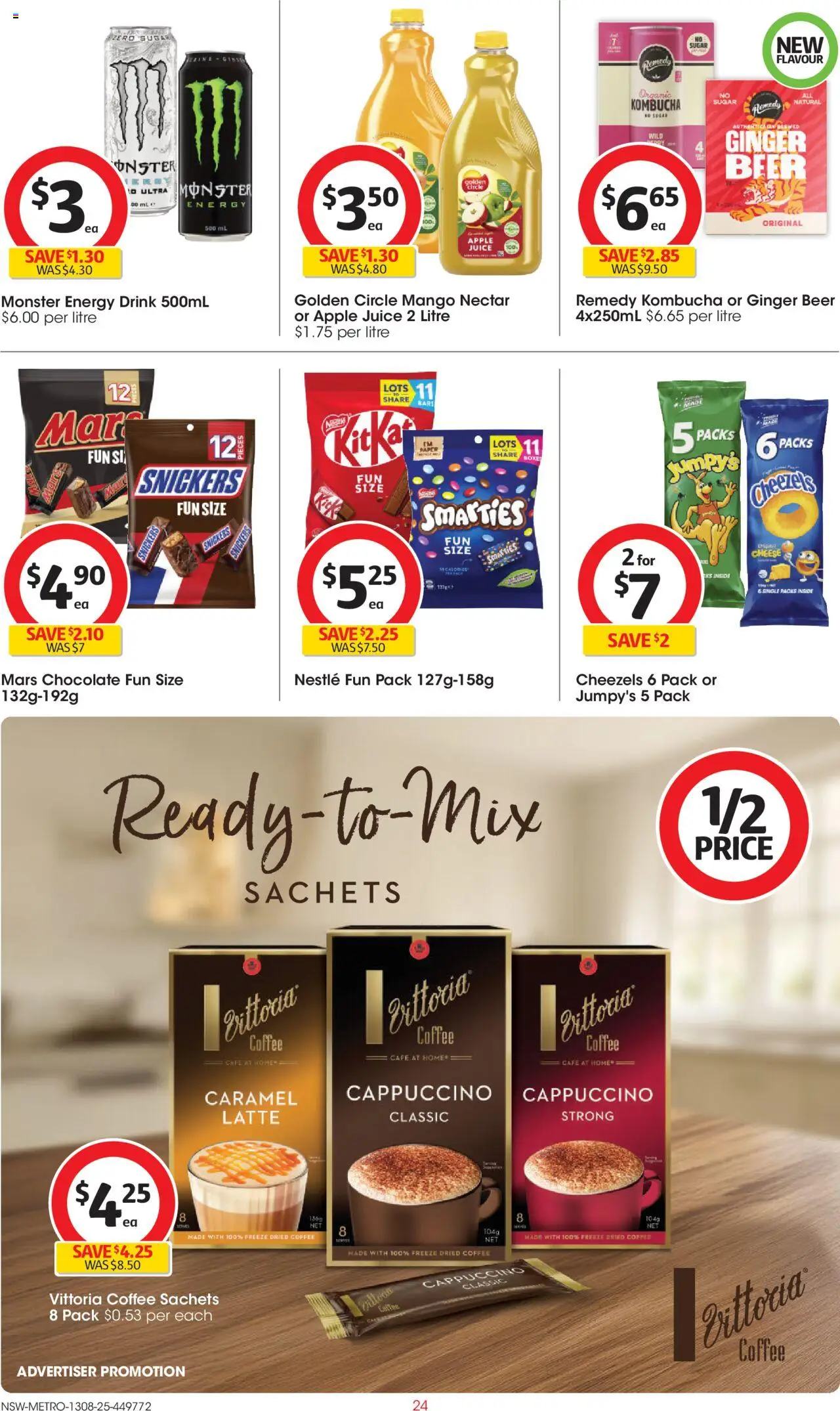 Coles catalogue - valid from 13.08.2025 | Page: 24 | Products: Coffee, Juice, Beer, Mango
