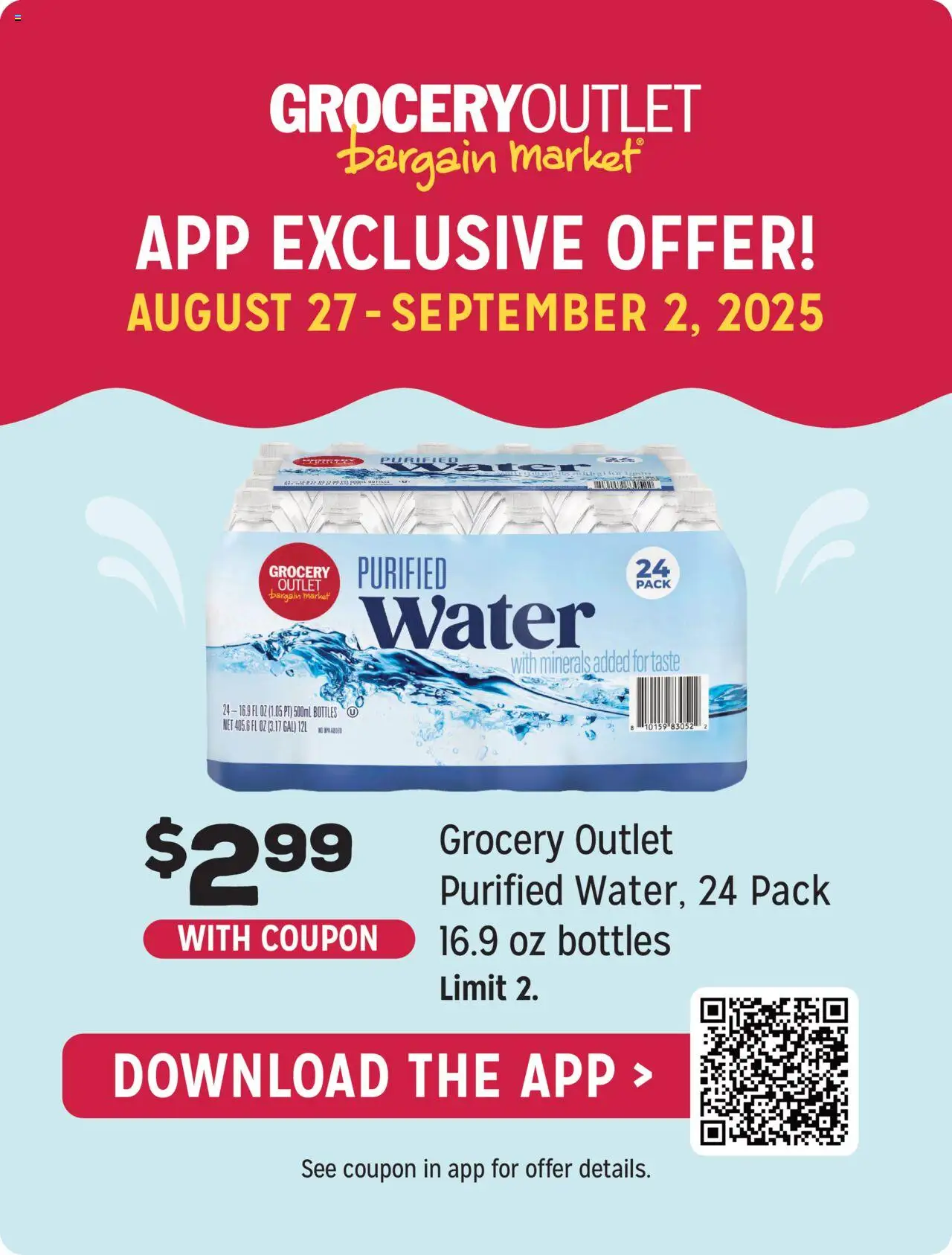 Grocery Outlet Weekly Ad - WA - valid from 27.08.2025 | Page: 10 | Products: Water