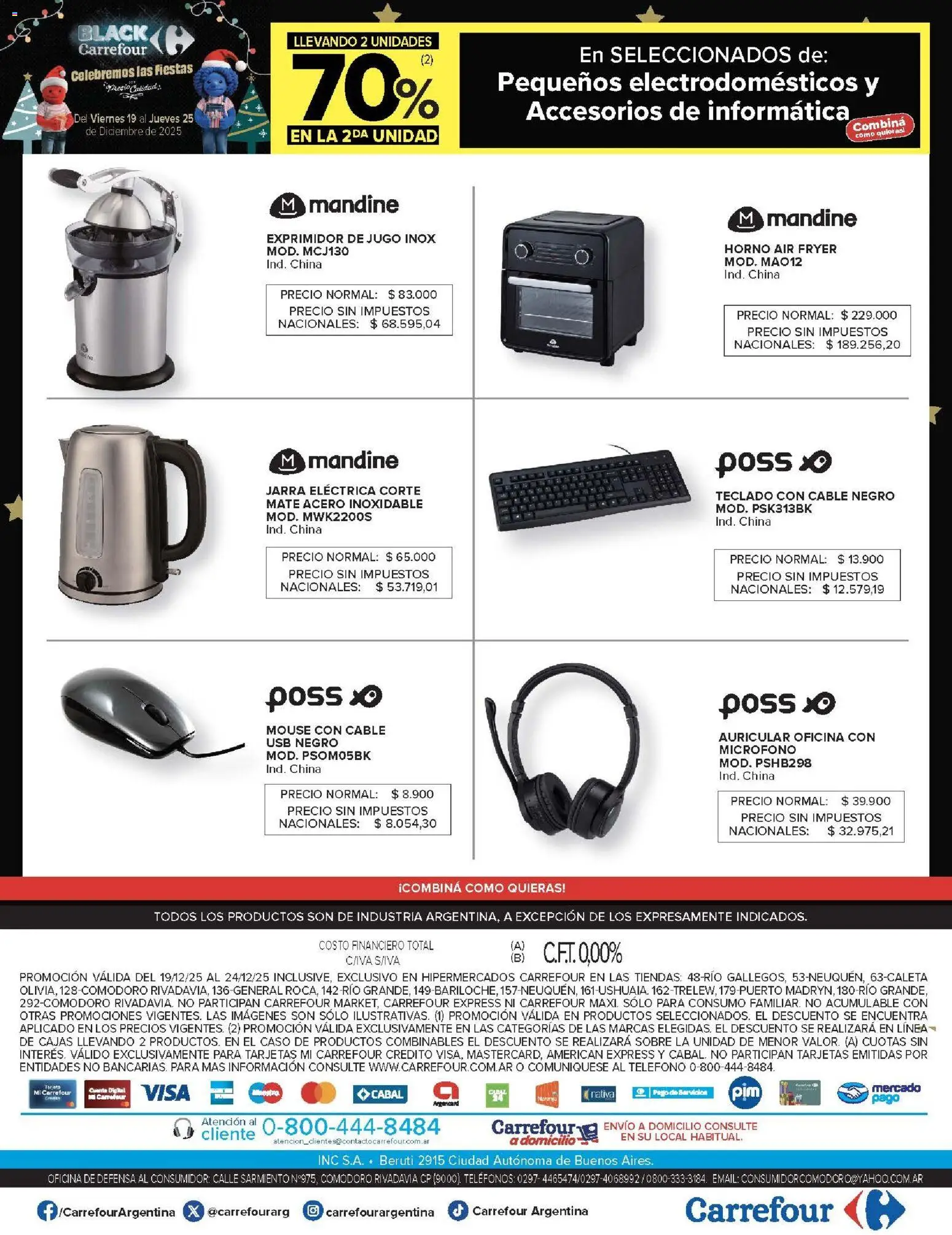 Carrefour ofertas │ válido desde el 19.12.2025 | Página: 33 | Productos: Cable, Caso, Mate, Jarra