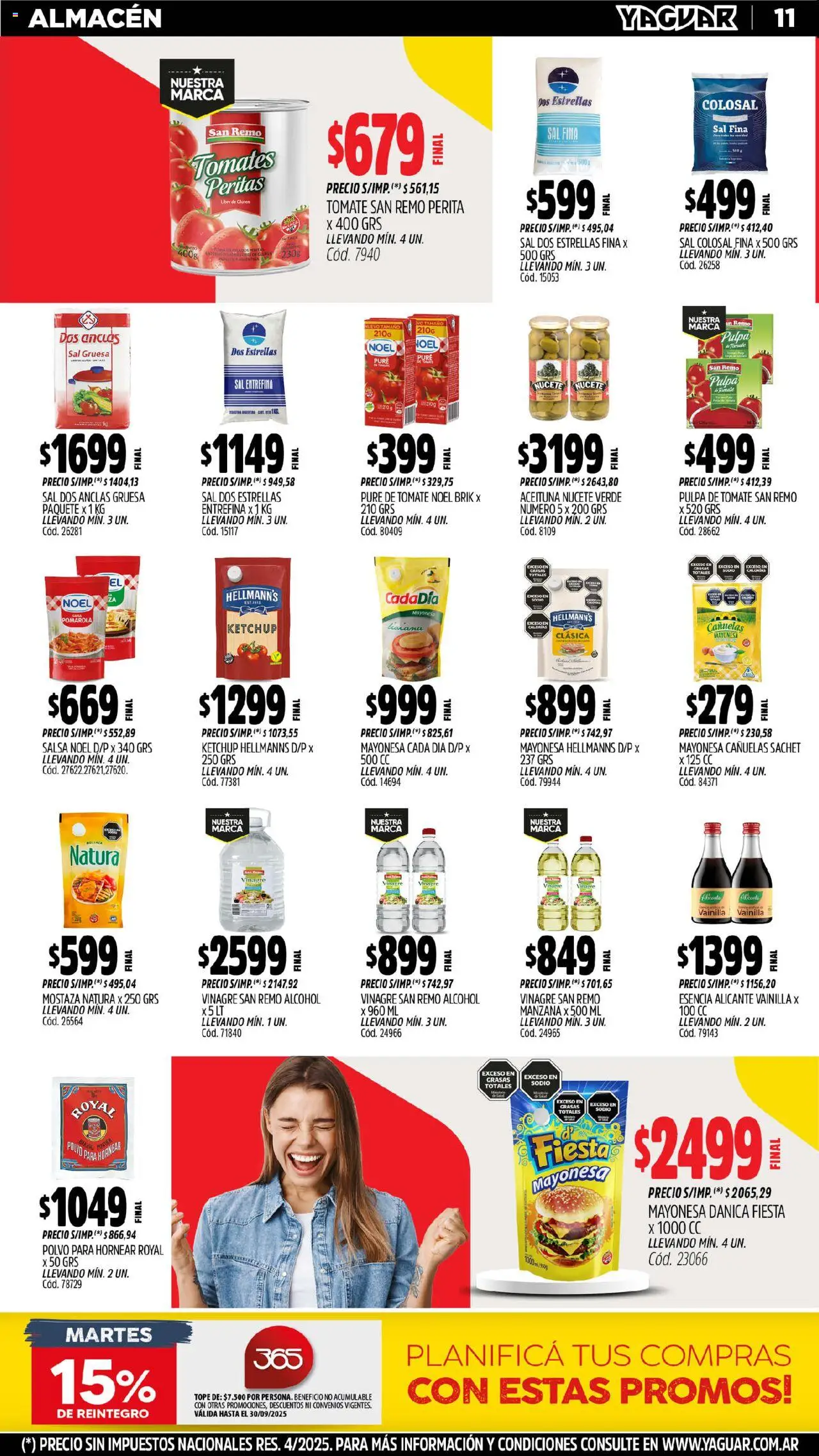 Yaguar - Misiones │ válido desde el 15.09.2025 | Página: 13 | Productos: Mostaza, Manzana, Pure de Tomate, Tomates