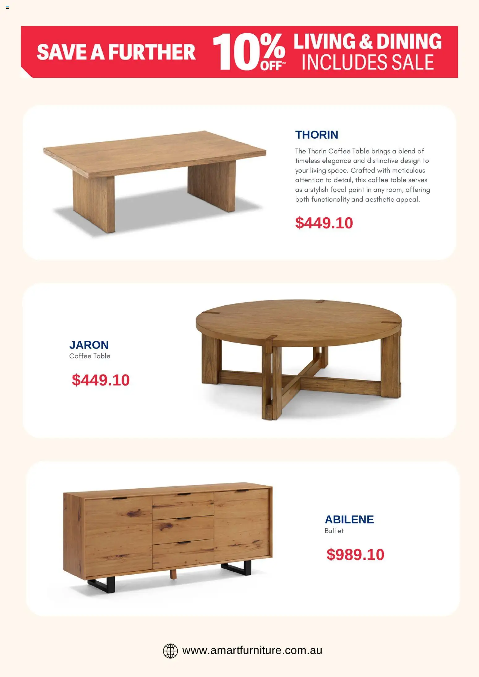 Amart Furniture catalogue - valid from 27.02.2026 | Page: 4 | Products: Coffee table, Table, Coffee