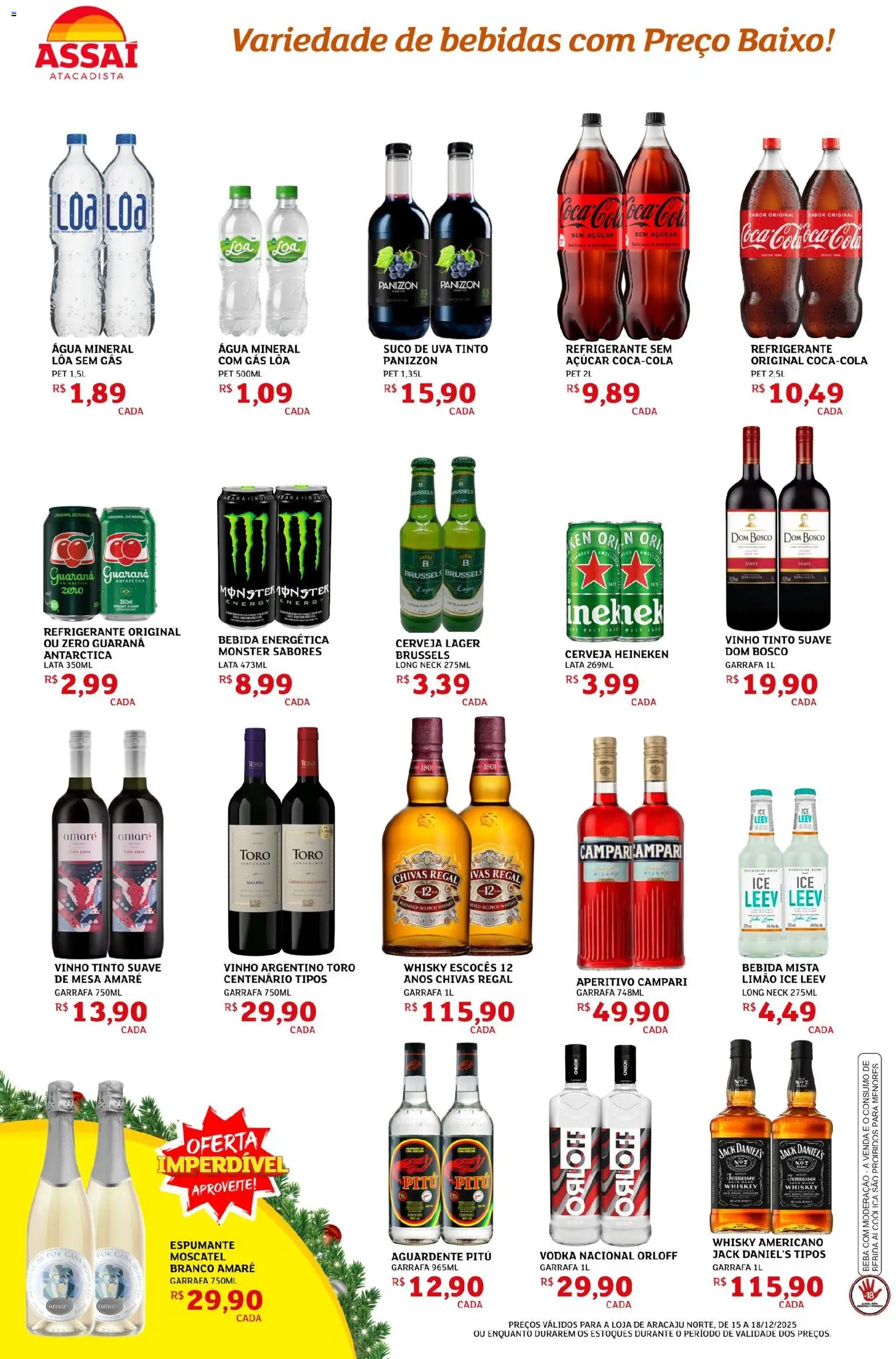 Assaí Atacadista Folheto - válido de 15.12.2025 | Página: 2 | Produtos: Guaraná, Bebida, Monster, Campari