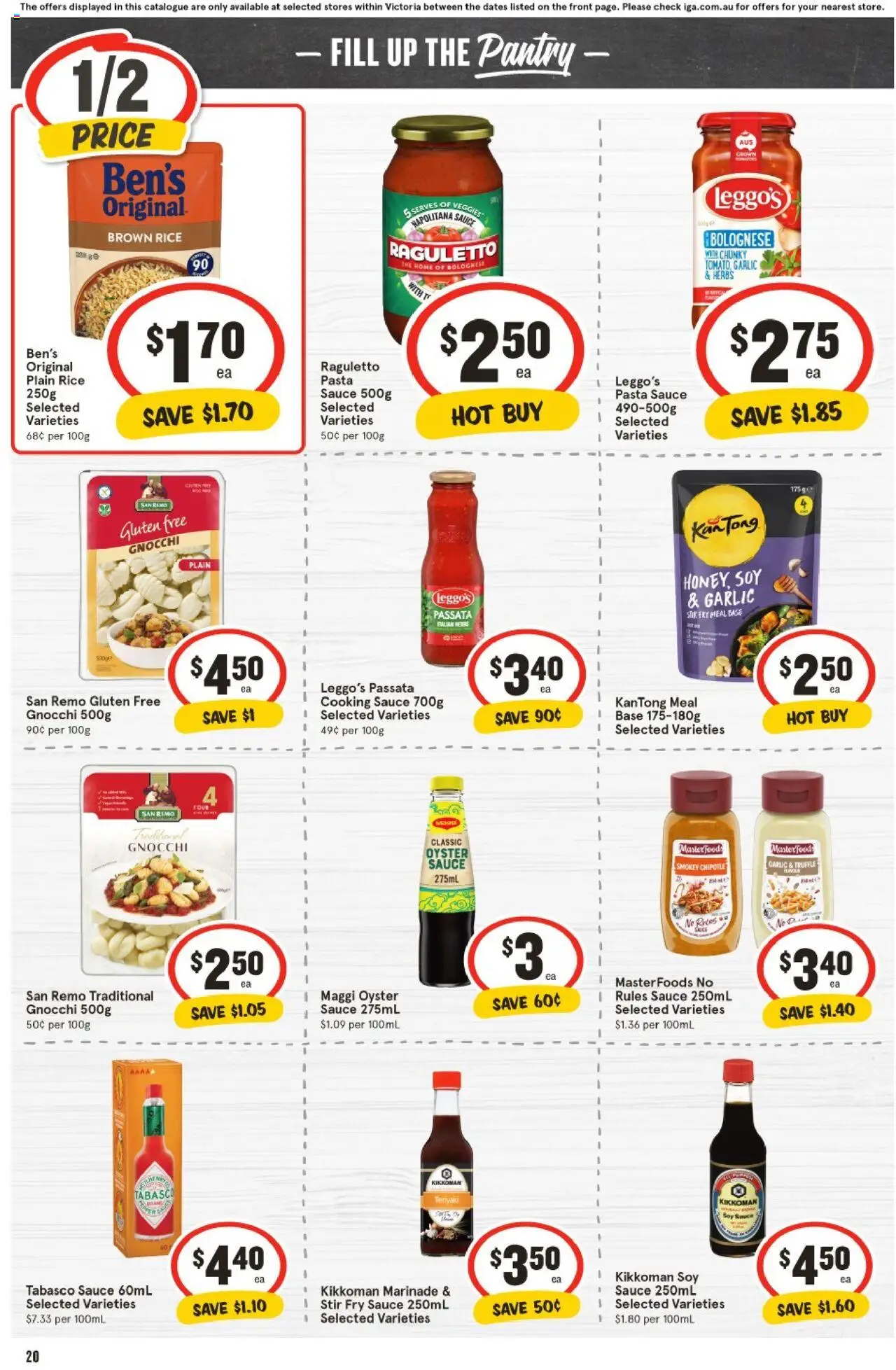 IGA catalogue - valid from 27.08.2025 | Page: 19 | Products: Rice, Pasta, Sauce, Garlic