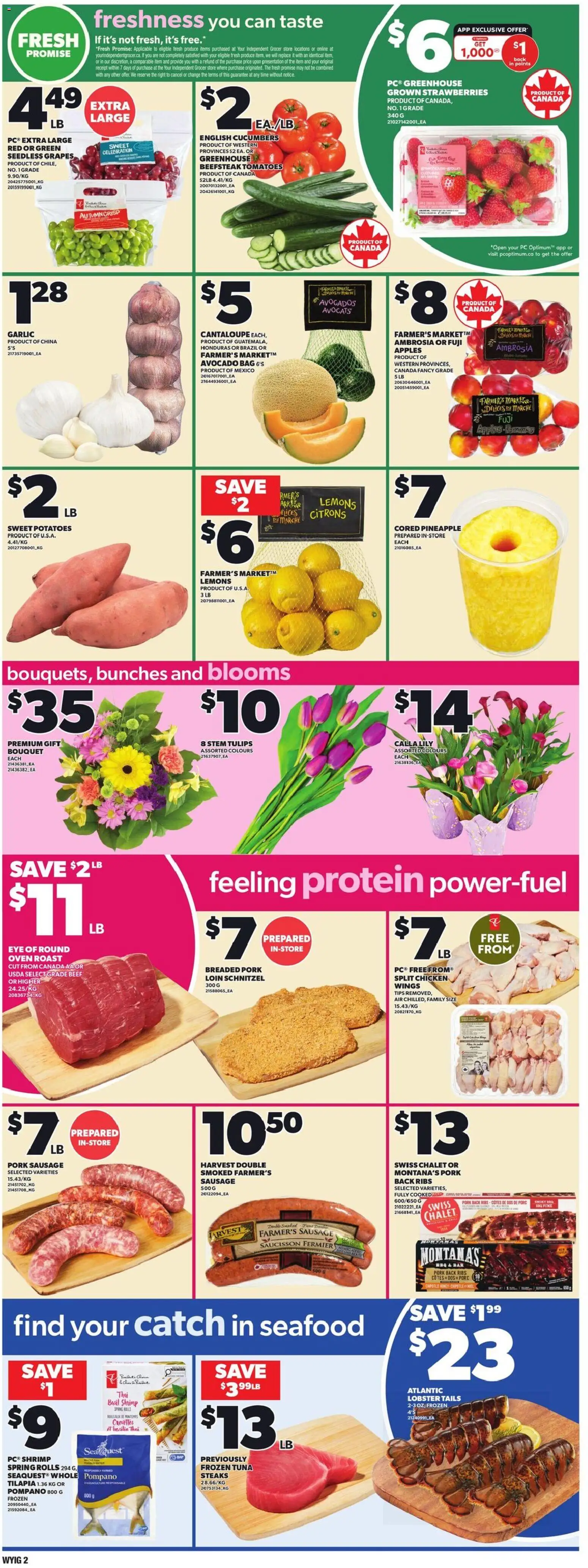 Independent Grocer flyer valid from 23.04.2026 | Page: 5 | Products: Strawberries, PC, Bag, Oven