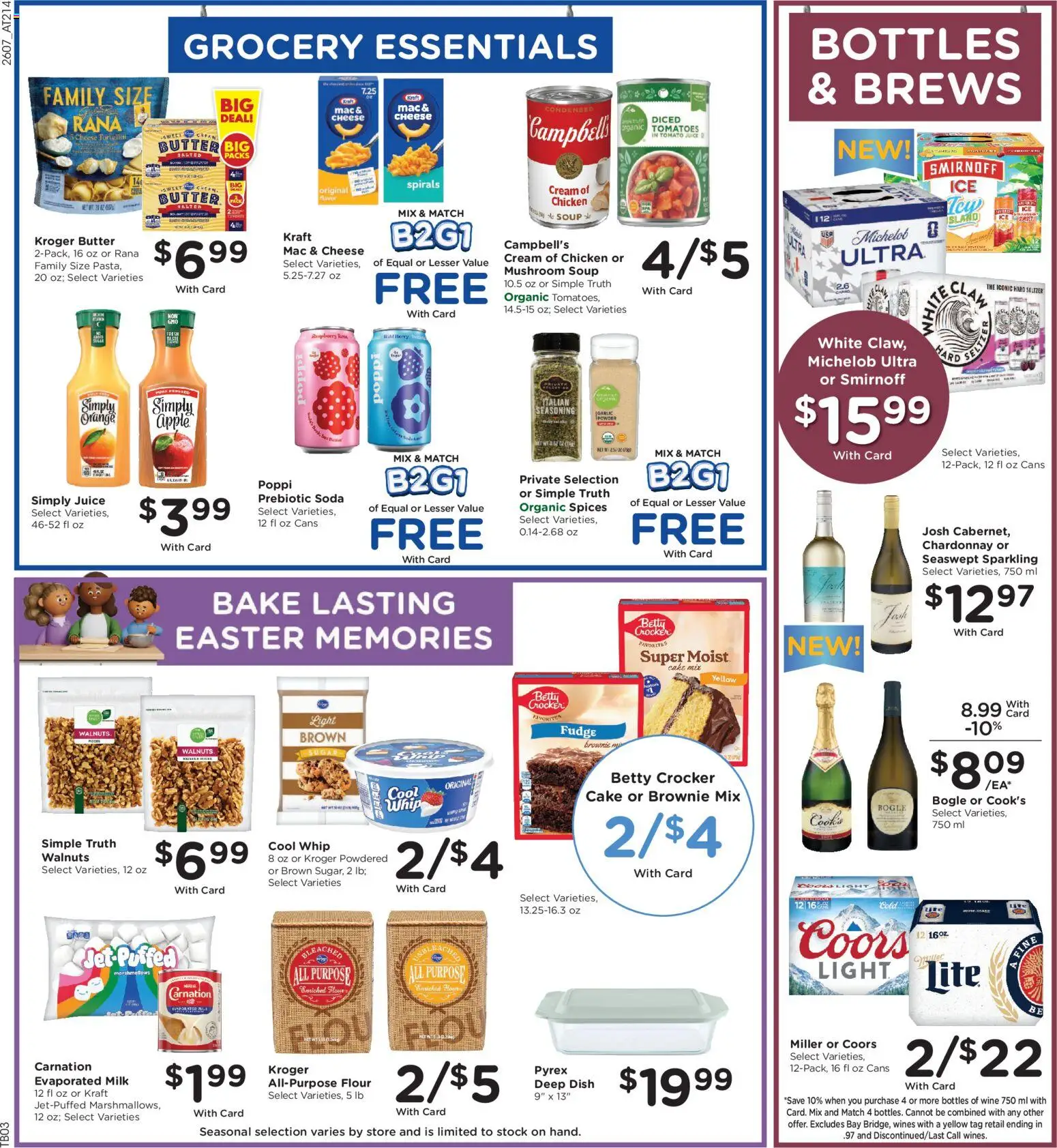 Kroger Weekly Ad - valid from 18.03.2026 | Page: 4 | Products: Juice, Tomatoes, Cream, Sugar
