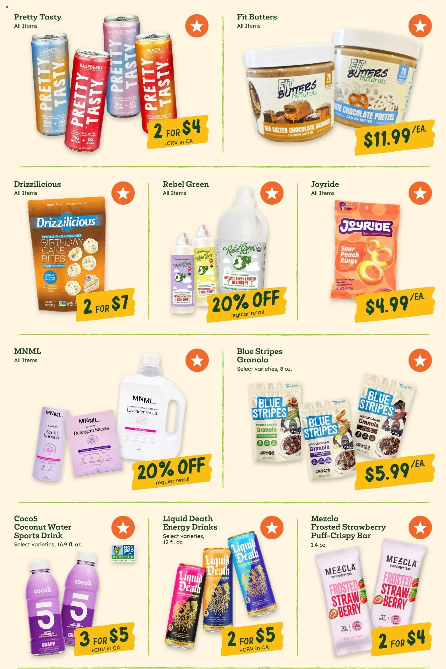 Sprouts Monthly Ad - valid from 25.02.2026 | Page: 8 | Products: Chocolate, Water, Sugar, Peach