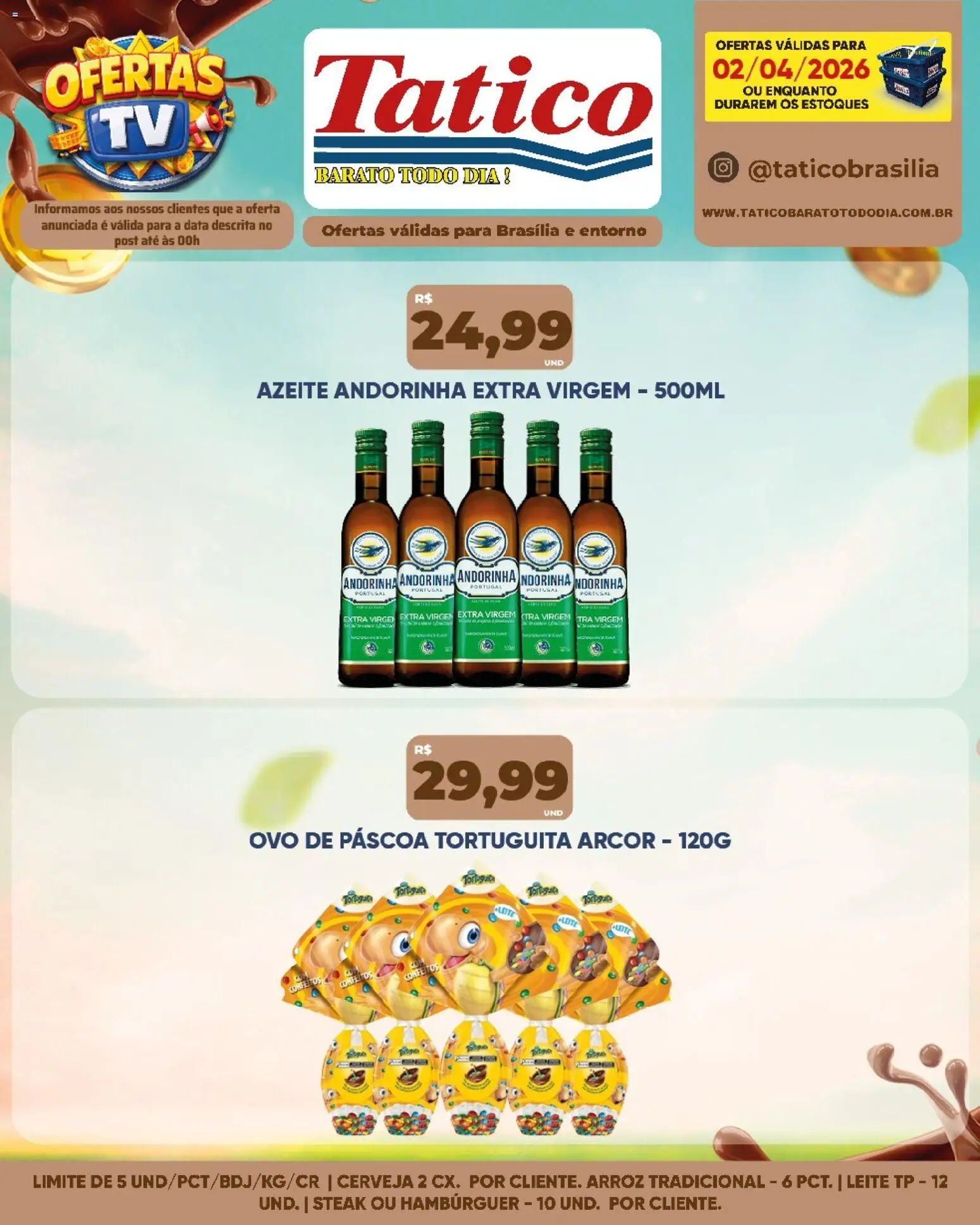 Tatico Folheto - válido de 03.04.2026 | Página: 33 | Produtos: Ovo de páscoa, Cerveja, Arroz, Azeite