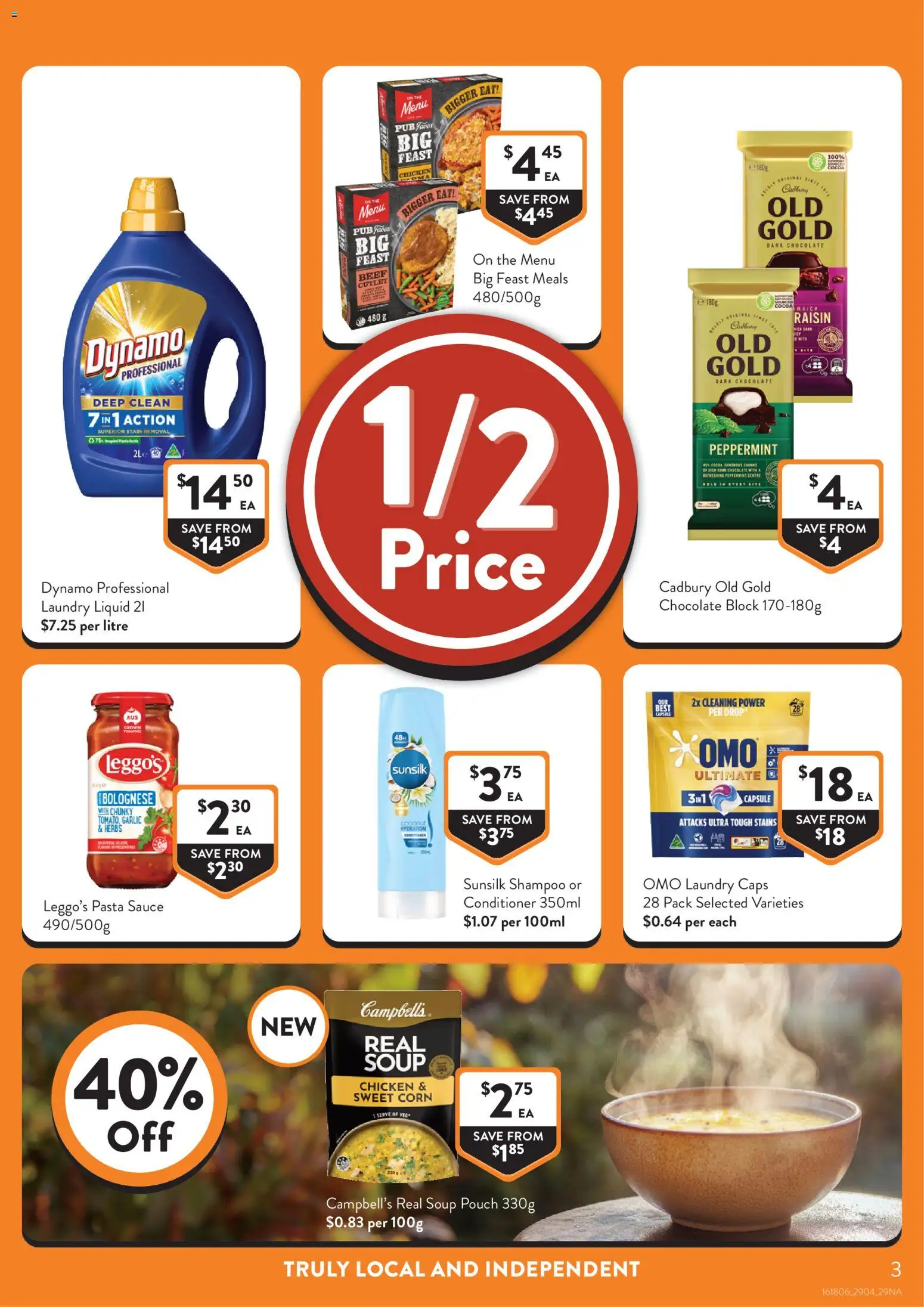 Foodworks catalogue - valid from 29.04.2026 | Page: 3 | Products: Conditioner, Pasta, Sauce, Laundry