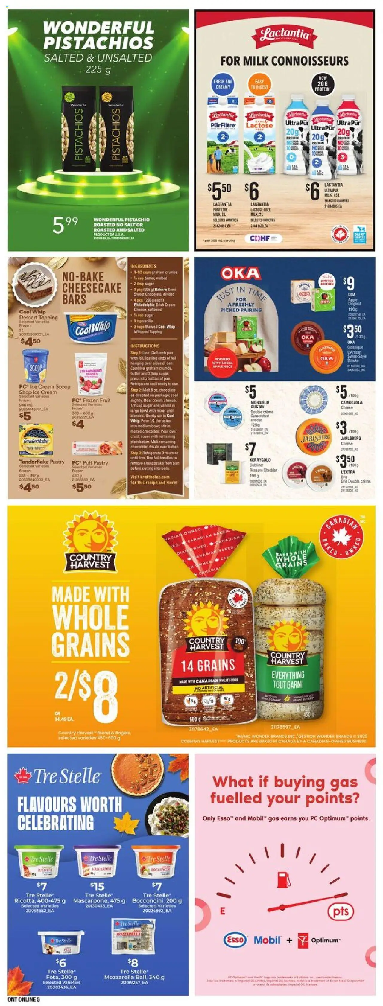 Loblaws flyer valid from 09.10.2025 | Page: 21 | Products: Milk, Butter, Cheese, Bread
