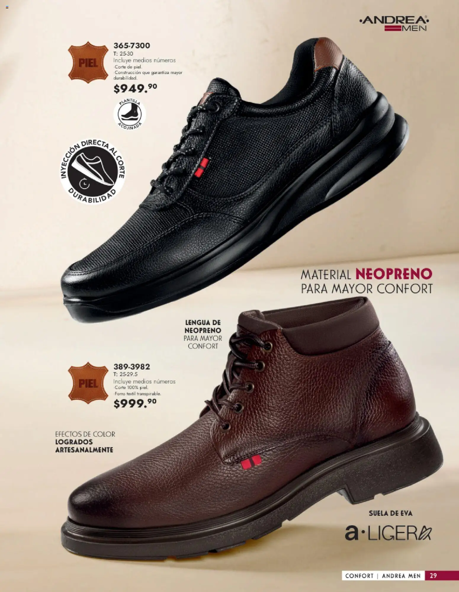 Nuevas ofertas de Andrea válidas en toda la República Mexicana desde el 25.01.2026. ¡Encuentra las mejores ofertas en Andrea catálogo Calzado Caballero! | Página: 29