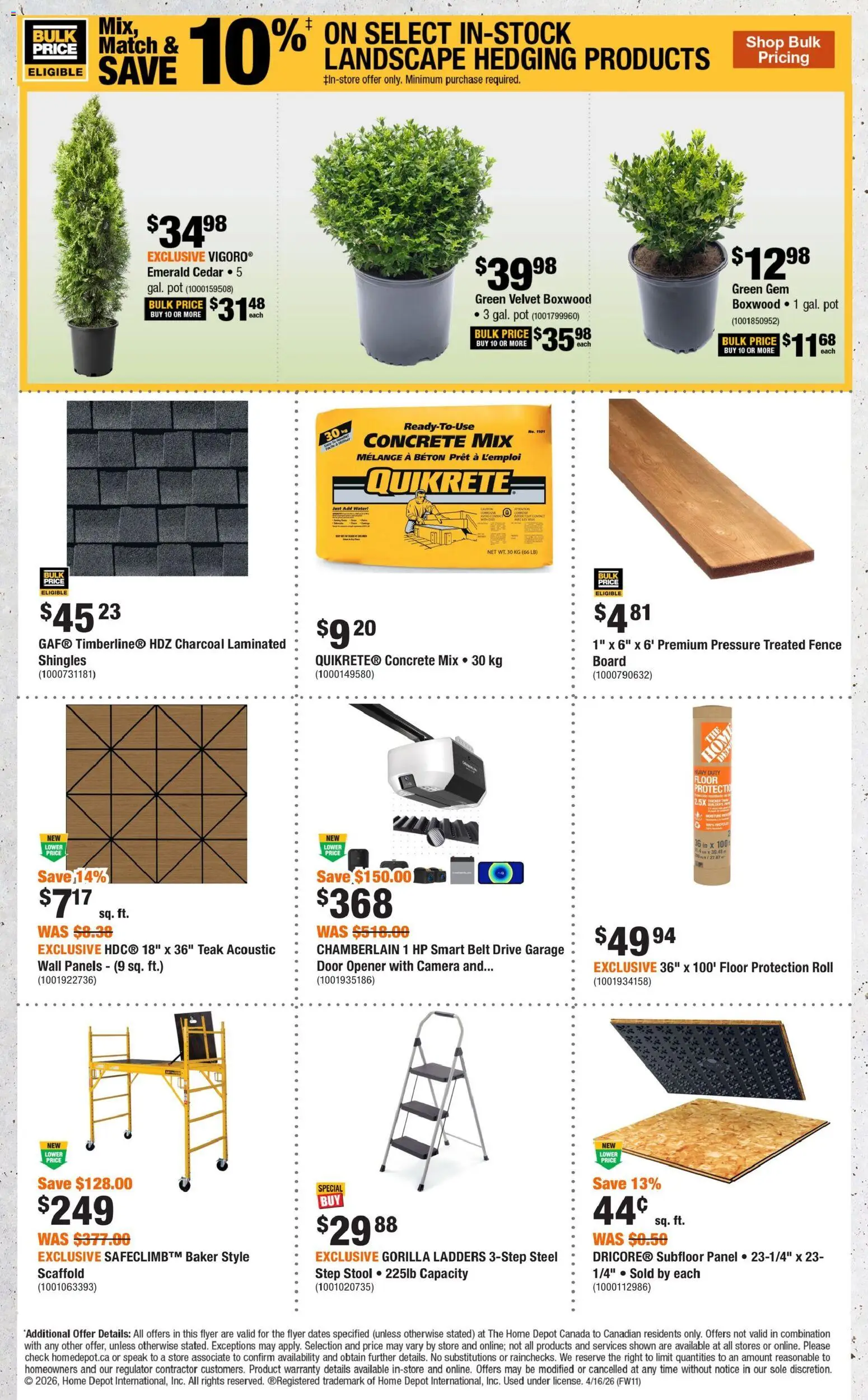 Home Depot flyer valid from 16.04.2026 | Page: 11 | Products: Belt, Camera