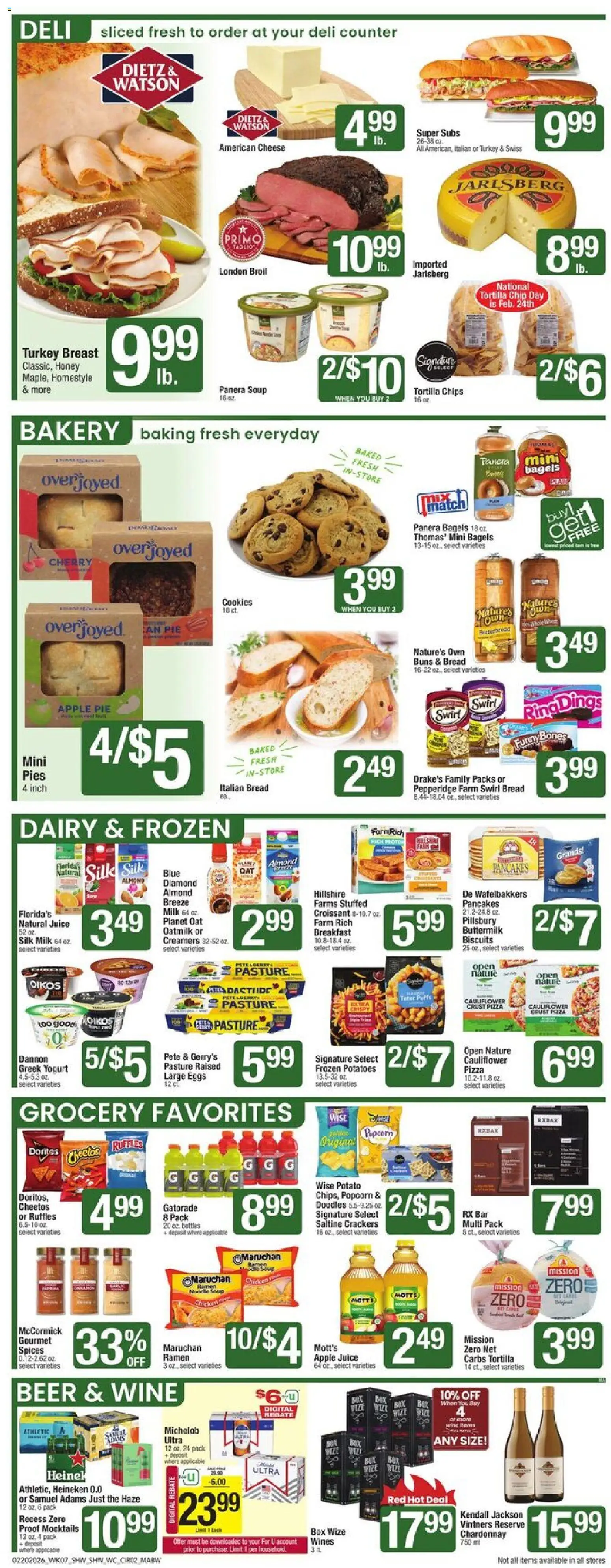 Shaw's Weekly Ad - valid from 20.02.2026 | Page: 2 | Products: Eggs, Juice, Beer, Spices