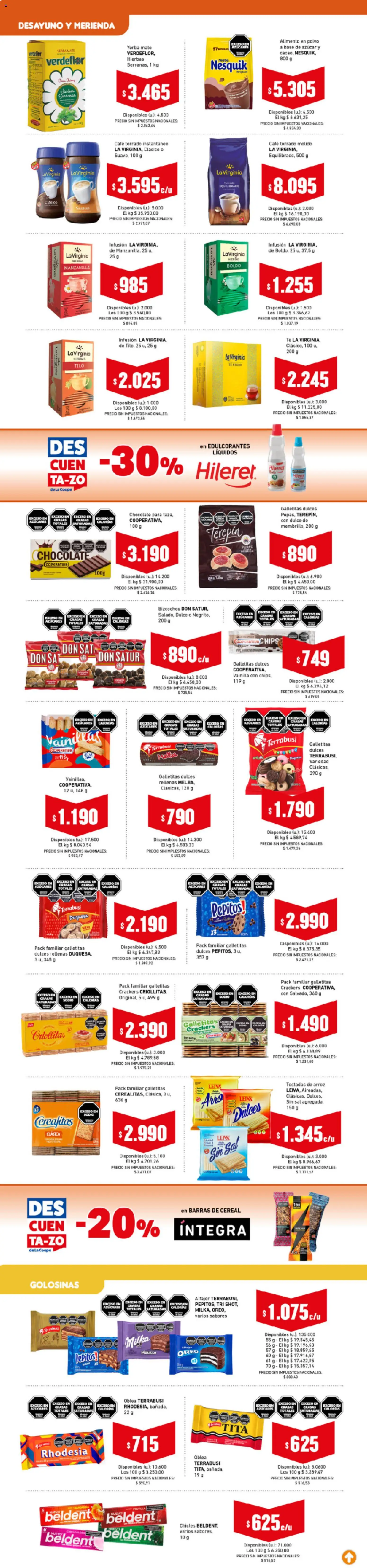 Cooperativa Obrera - Ahorrón │ válido desde el 02.01.2026 | Página: 2 | Productos: Chicles, Yerba, Mousse, Chocolate