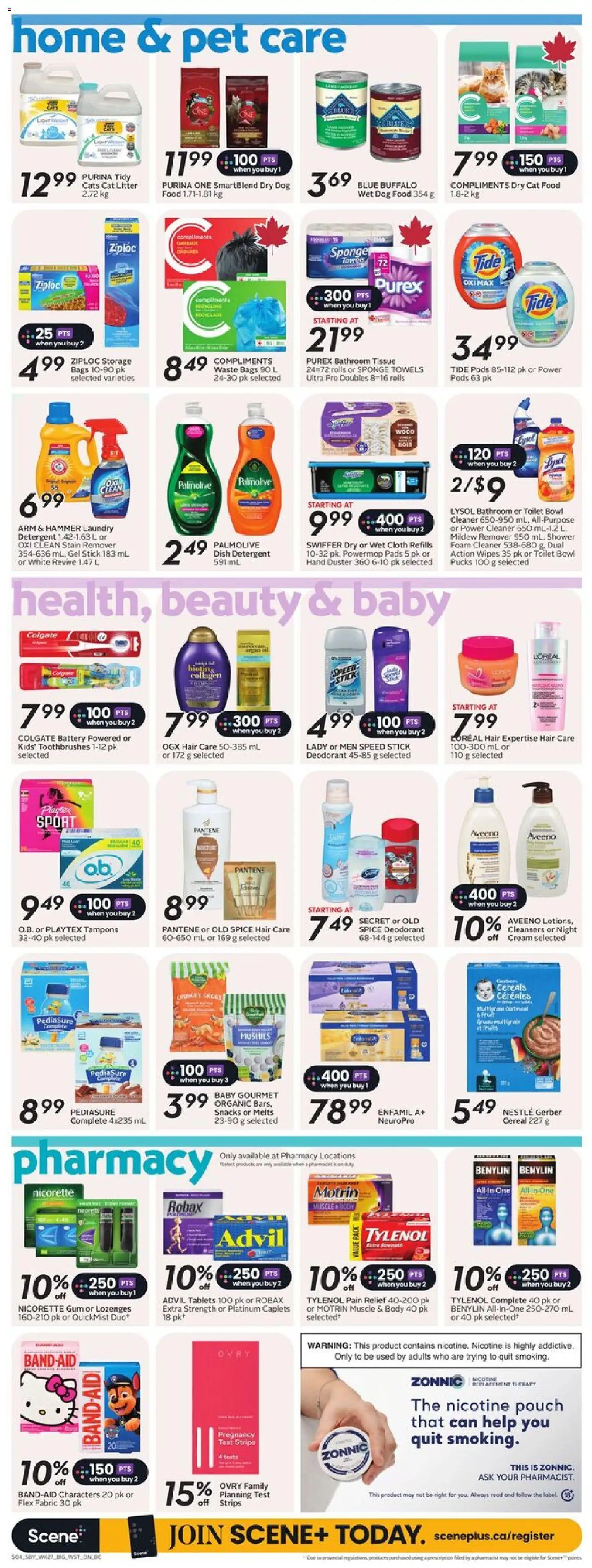 Safeway flyer valid from 30.10.2025 | Page: 12 | Products: Cereals, Cream, Sponge, Deodorant