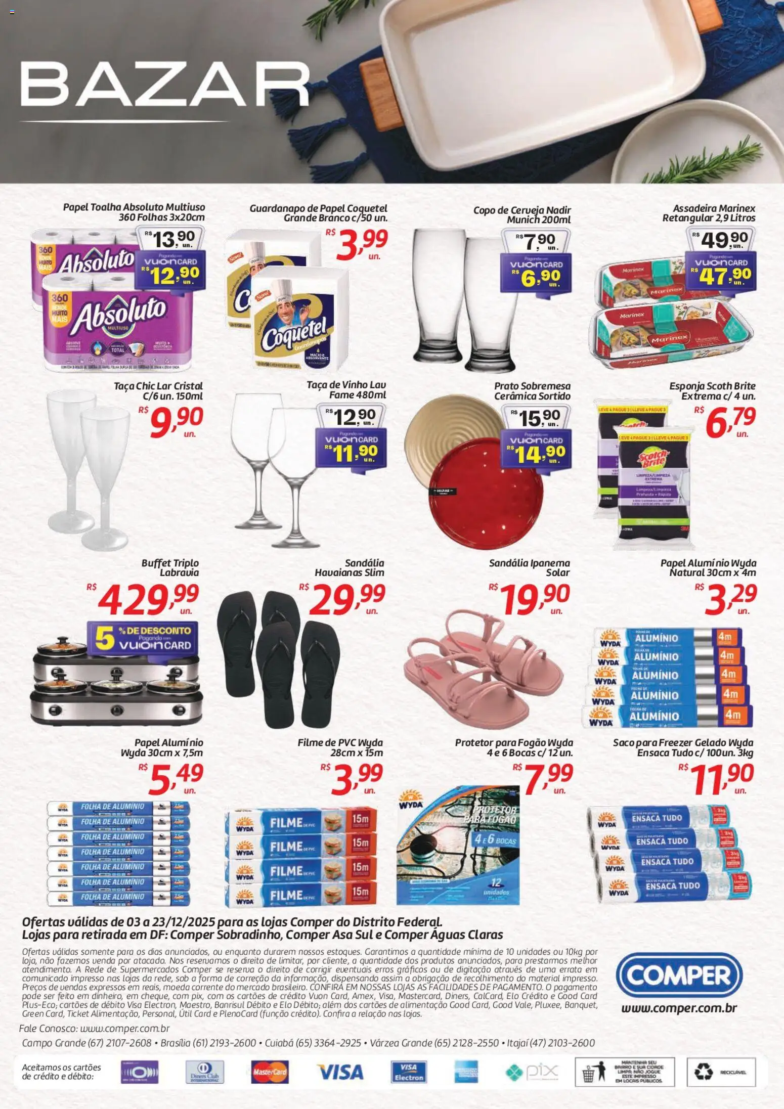 Comper Folheto - válido de 01.12.2025 | Página: 19 | Produtos: Fogão, Vinho, Cerveja, Guardanapo