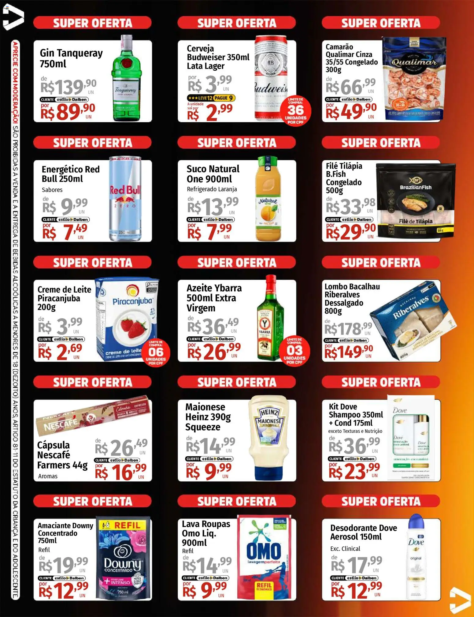 Supermercado Dalben Folheto - válido de 28.11.2025 | Página: 2 | Produtos: Amaciante downy, Gin, Creme, Creme de leite
