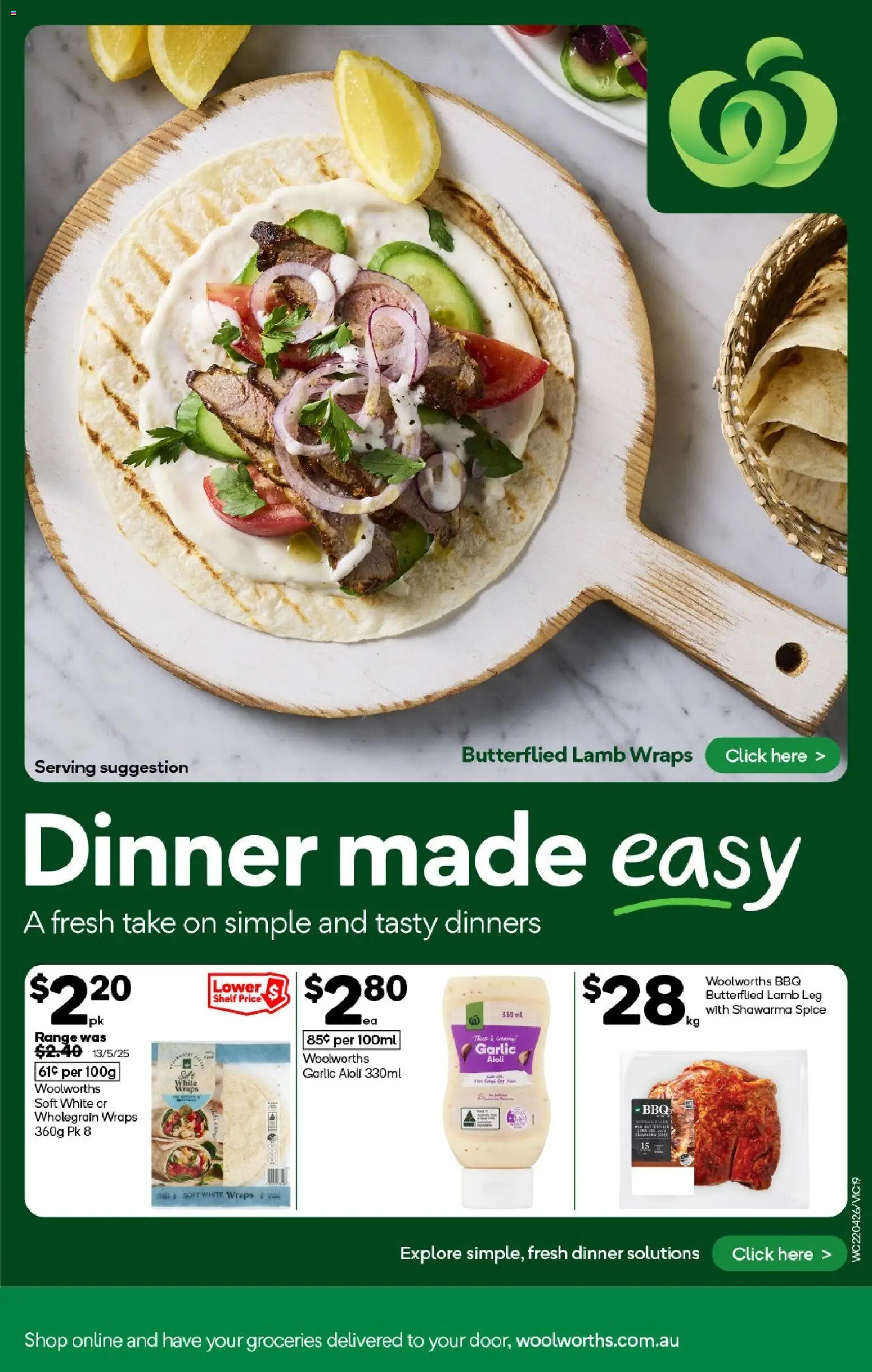 Woolworths catalogue - valid from 22.04.2026 | Page: 19 | Products: Shelf, Lamb, Garlic