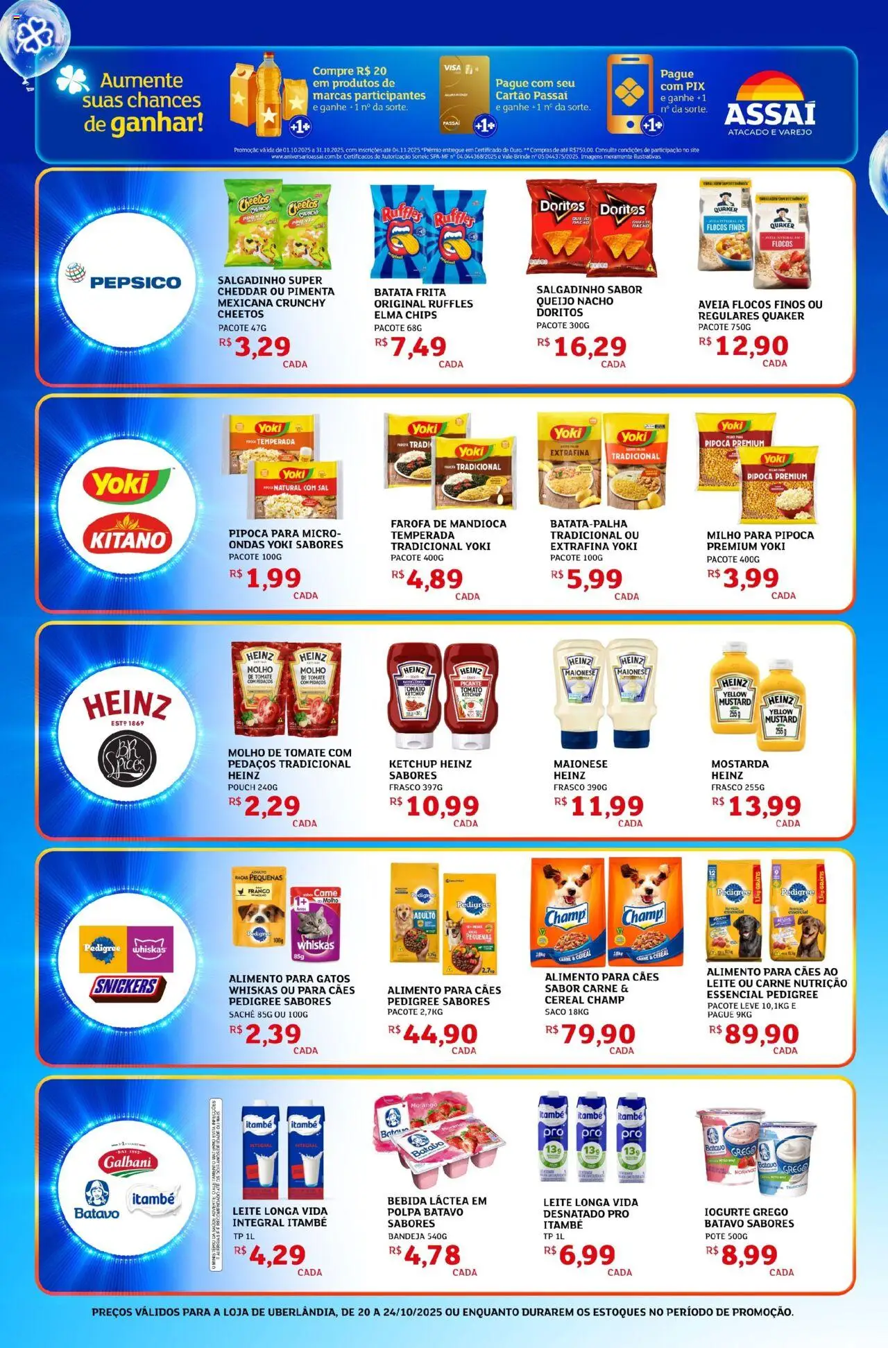 Assaí Atacadista Folheto - válido de 21.10.2025 | Página: 4 | Produtos: Elma Chips, Ketchup, Baixo, Batata frita