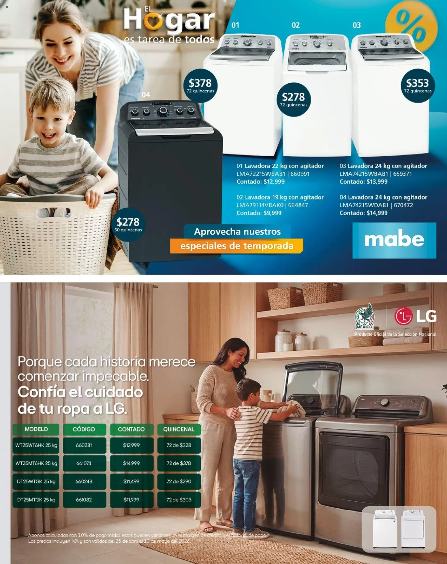 Nuevas ofertas de Coppel válidas en toda la República Mexicana desde el 25.04.2026. ¡Encuentra las mejores ofertas en Coppel catálogo Los regalos que mamá siempre quiere! | Página: 63 | Productos: Lavadora, Ropa, Mate