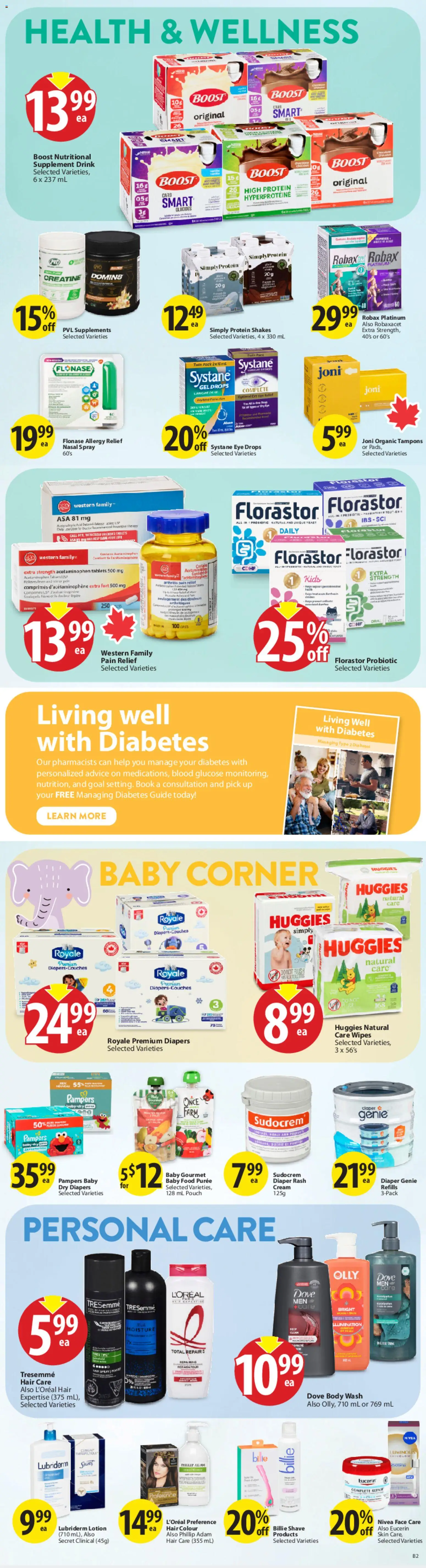 Save on foods flyer valid from 09.04.2026 | Page: 30 | Products: Cream, Body wash, Chocolate