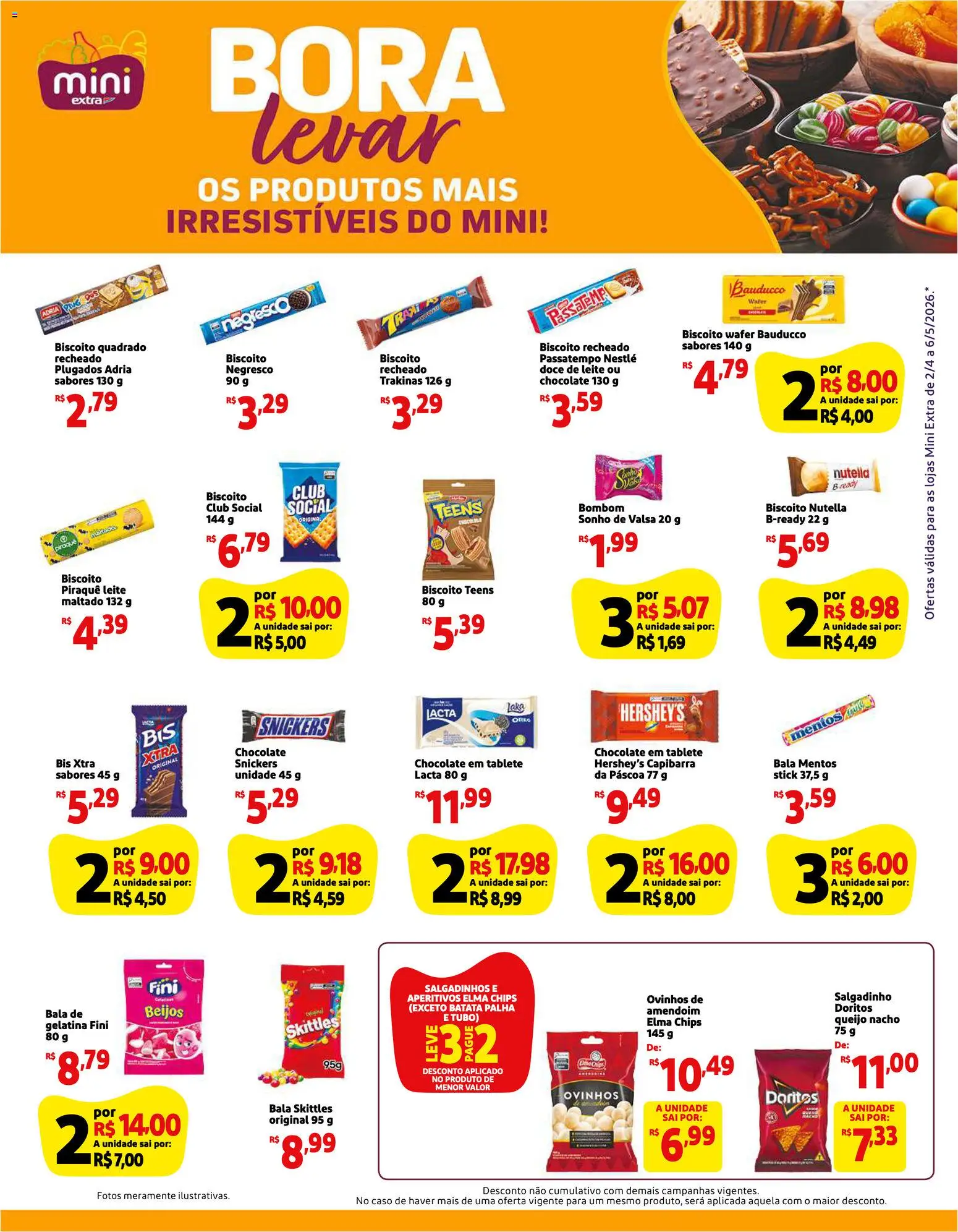 Mini Extra Folheto - válido de 02.04.2026 | Página: 3 | Produtos: Amendoim, Chocolate, Bala, Gelatina