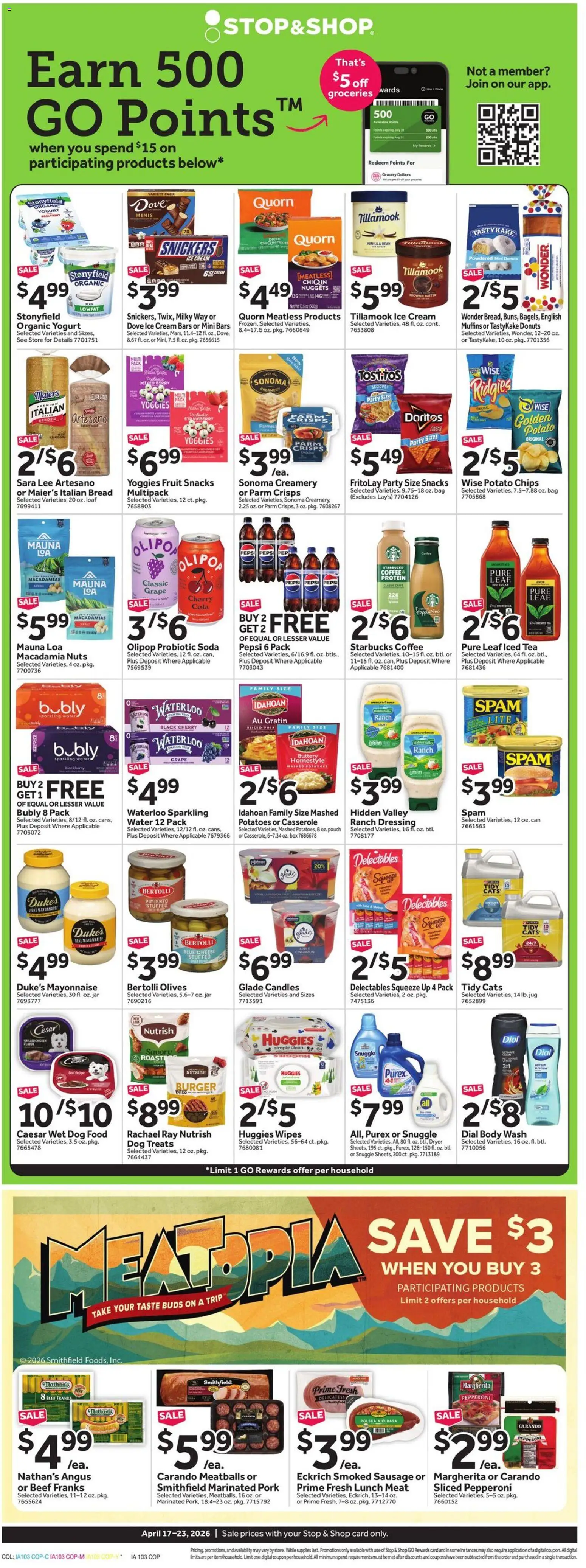 Stop & Shop Weekly Ad - valid from 17.04.2026 | Page: 14 | Products: Yogurt, Coffee, Potatoes, Water