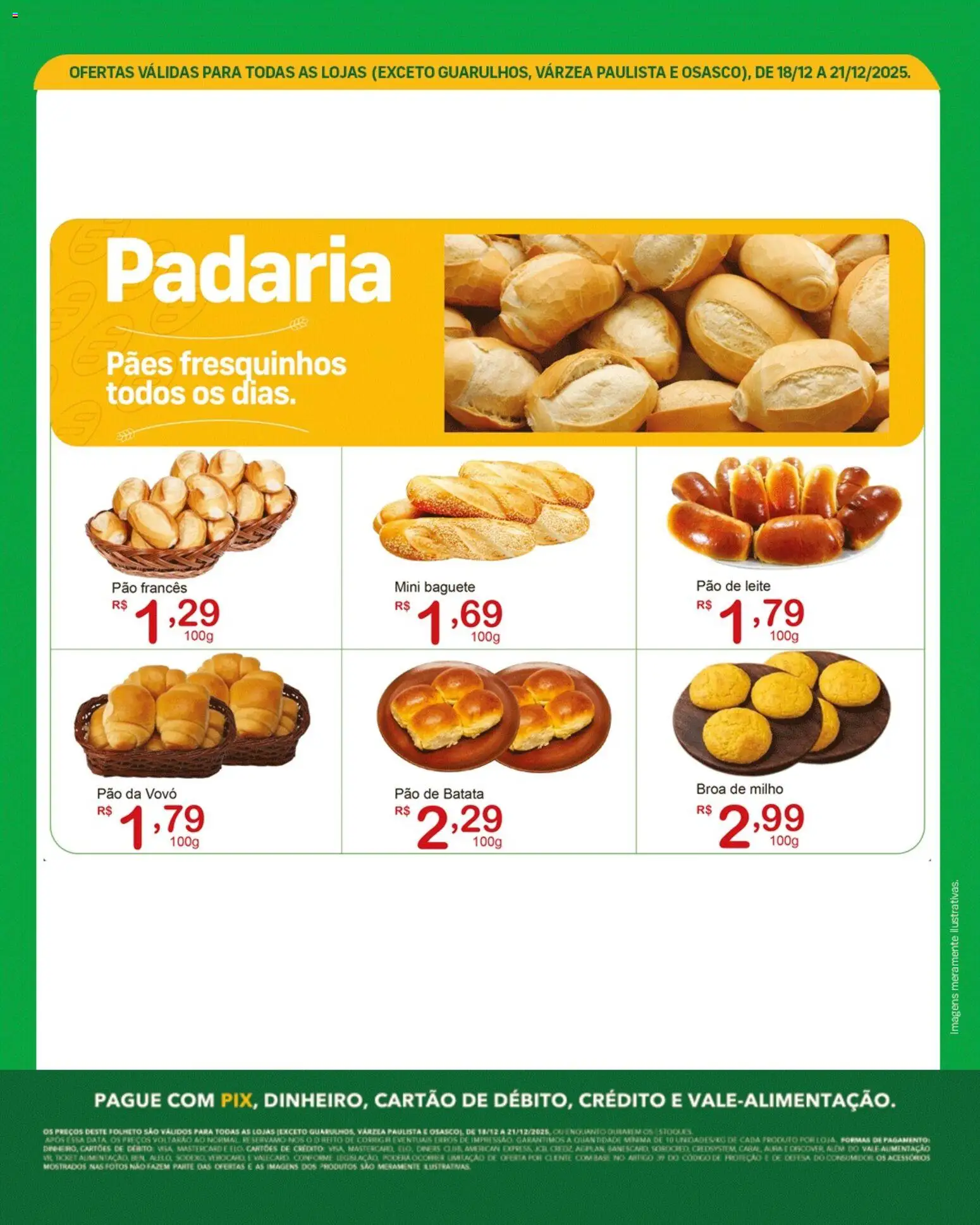 GIGA Atacado Folheto - válido de 18.12.2025 | Página: 3 | Produtos: Leite, Pão, Batata, Pão francês