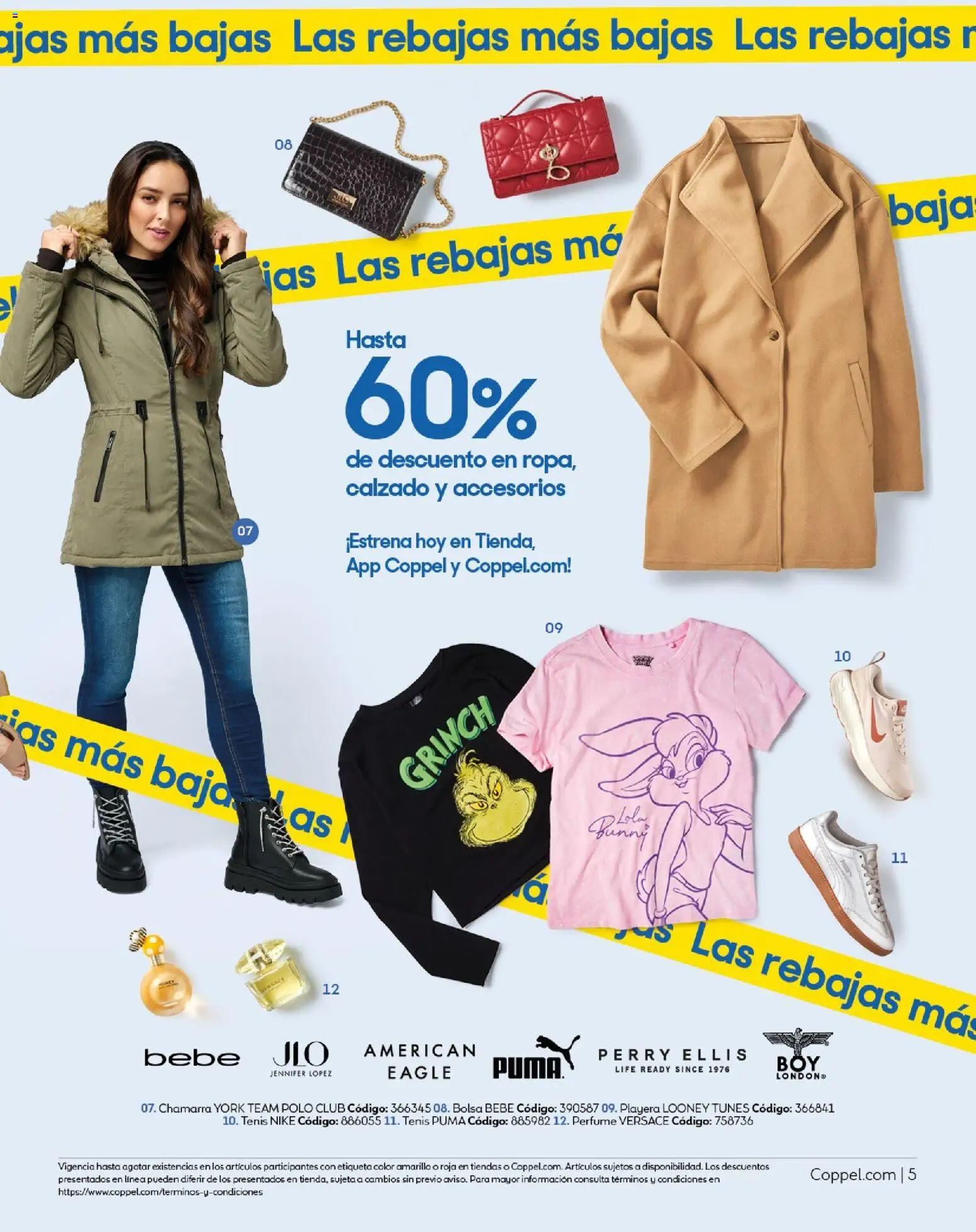 Nuevas ofertas de Coppel válidas en toda la República Mexicana desde el 10.01.2026. ¡Encuentra las mejores ofertas en Coppel catálogo Invierno! | Página: 6 | Productos: Tenis, Chamarra, Playera, Perfume