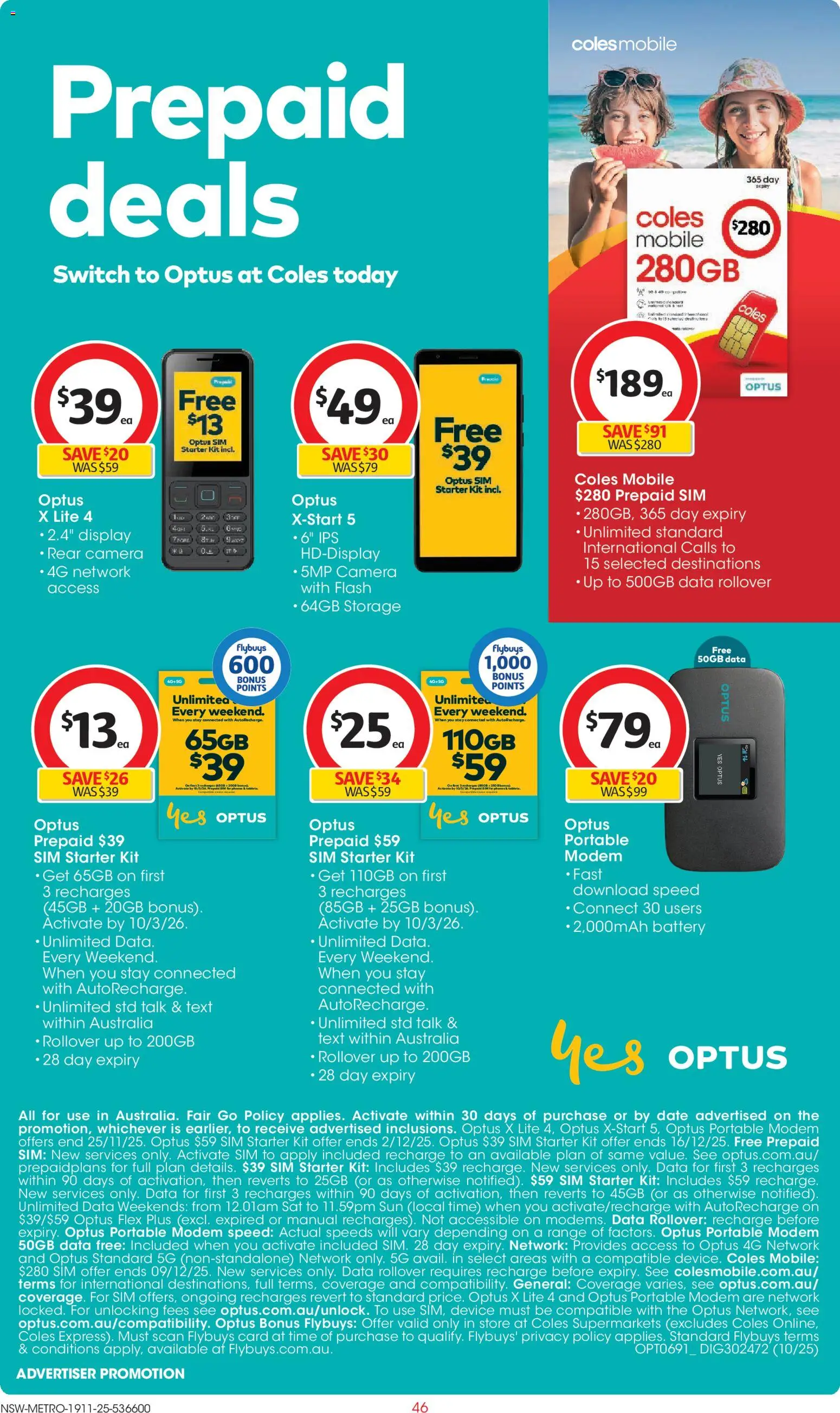 Coles catalogue - valid from 19.11.2025 | Page: 46 | Products: Date, Device, Camera, Portable