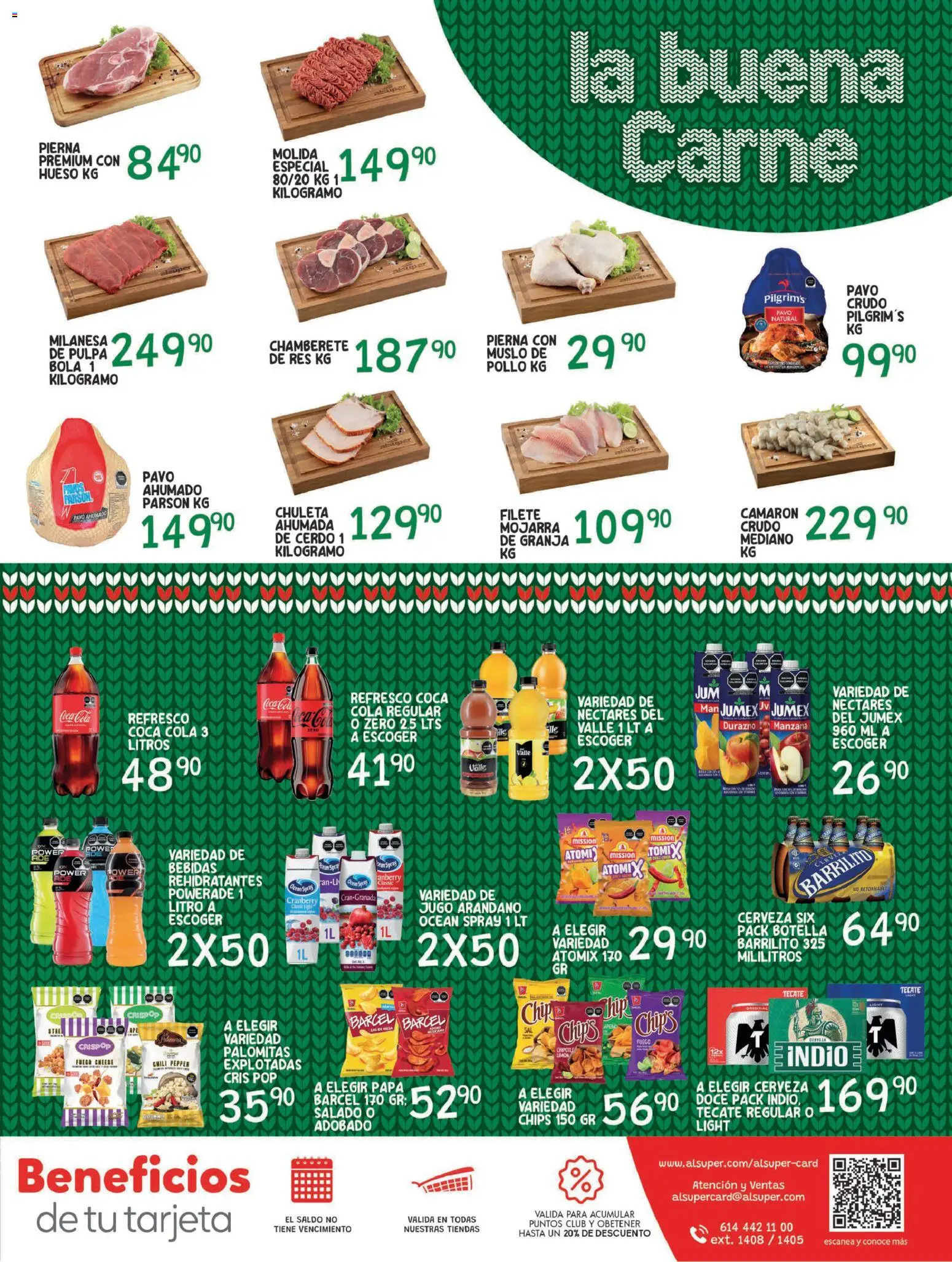 Nuevas ofertas de Alsuper válidas en toda la República Mexicana desde el 09.12.2025. ¡Encuentra las mejores ofertas en Alsuper folleto Saltillo! | Página: 7 | Productos: Refresco, Cerveza, Cerdo, Botella