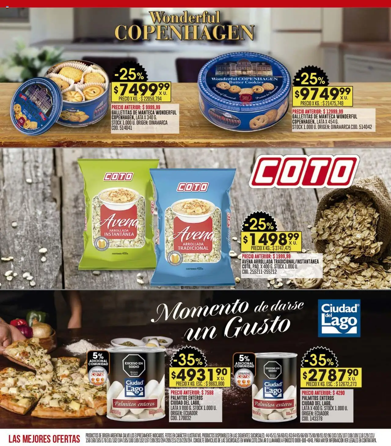 Coto ofertas │ válido desde el 16.06.2025 | Página: 14 | Productos: Galletitas, Avena, Palmitos, Manteca