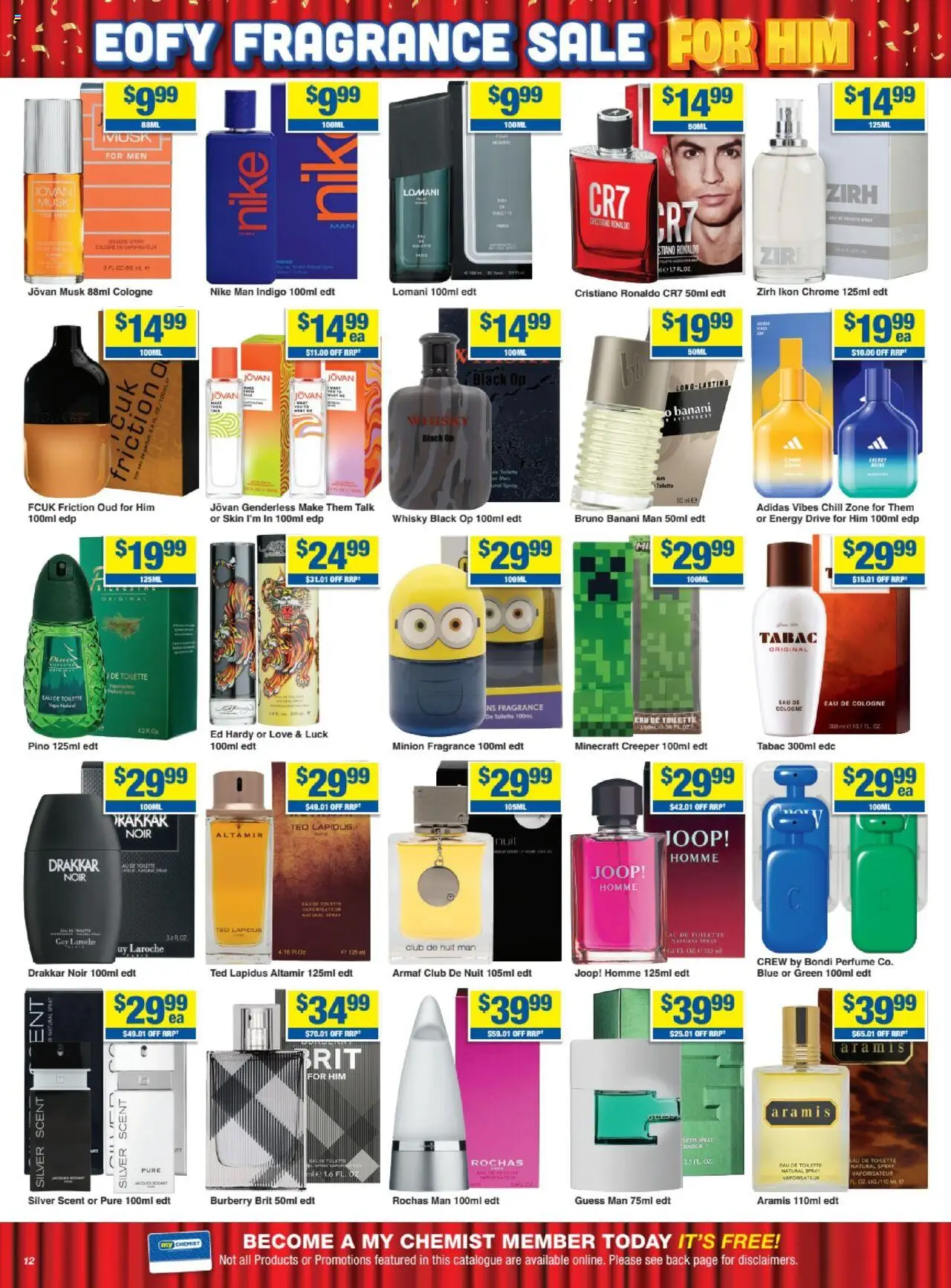 My Chemist catalogue - valid from 26.06.2025 | Page: 12 | Products: Perfume, Fragrance, Eau de toilette, Cologne