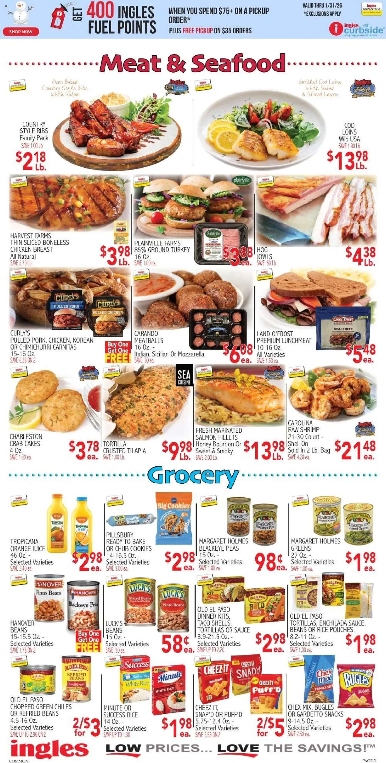 Ingles Weekly Ad - valid from 24.12.2025 | Page: 3 | Products: Rice, Salad, Sauce, Greens