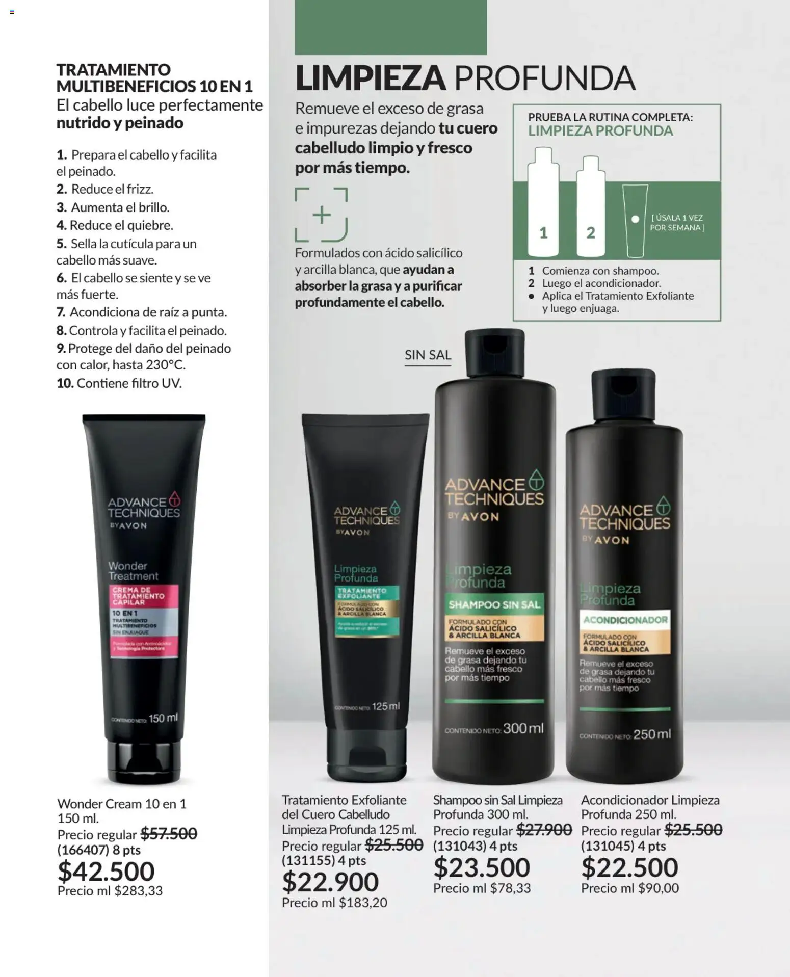 Avon revista - valida desde el 01.04.2026 | Página: 189 | Productos: Sal, Shampoo, Acondicionador, Crema de limpieza