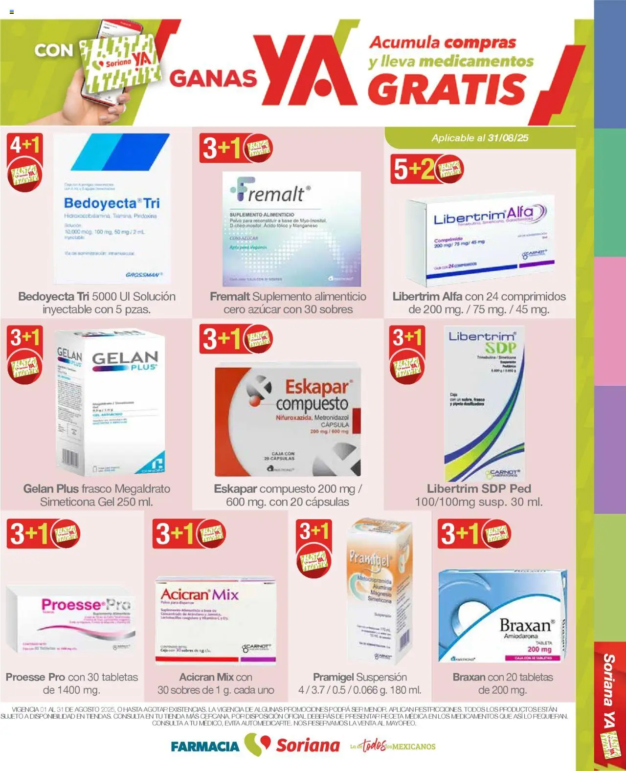 Nuevas ofertas de Soriana válidas en toda la República Mexicana desde el 01.08.2025. ¡Encuentra las mejores ofertas en Soriana - Folleto Farmacia Súper Nacional! | Página: 29 | Productos: Azúcar, Frasco, Cama, Caja