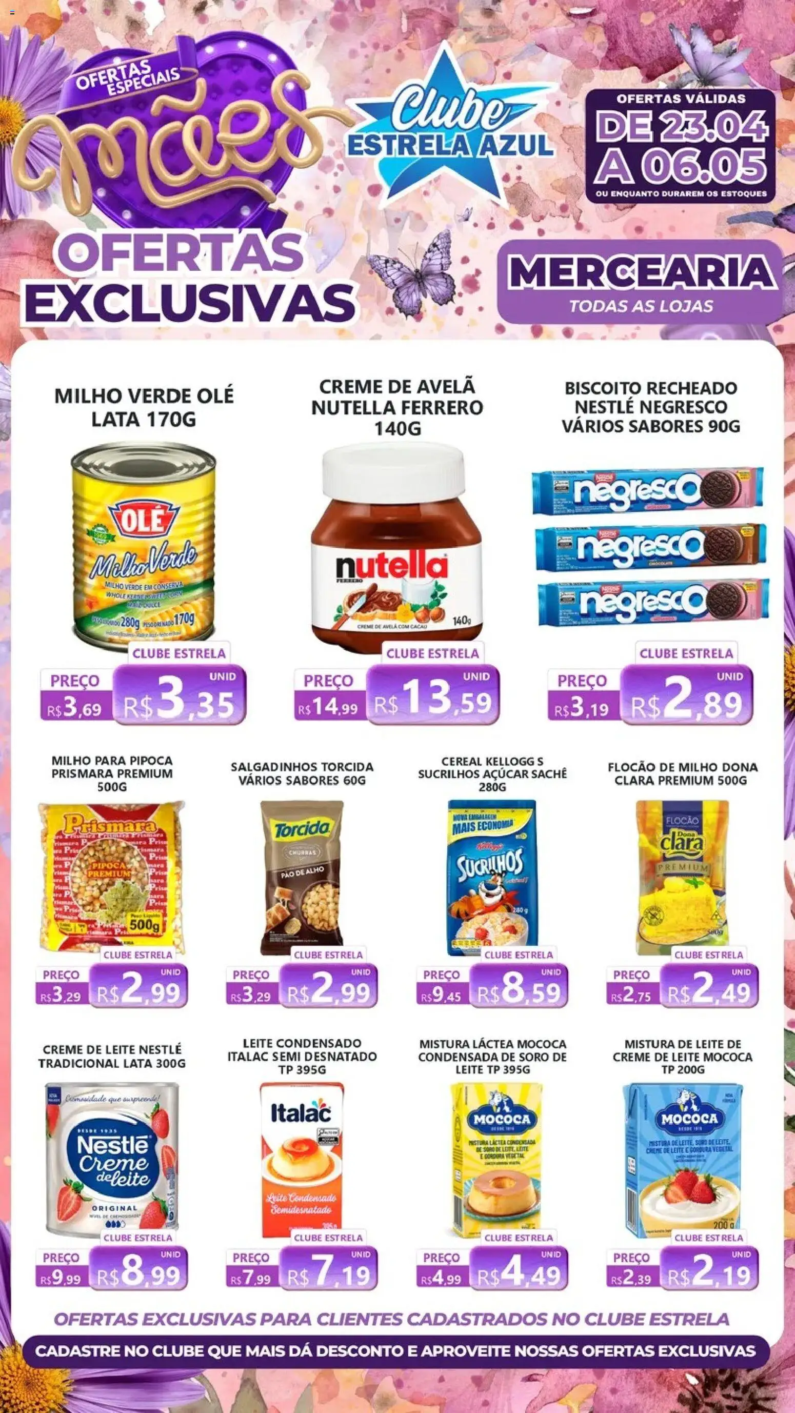 Estrela Azul Folheto - válido de 23.04.2026 | Página: 4 | Produtos: Milho verde, Leite, Creme, Pipoca