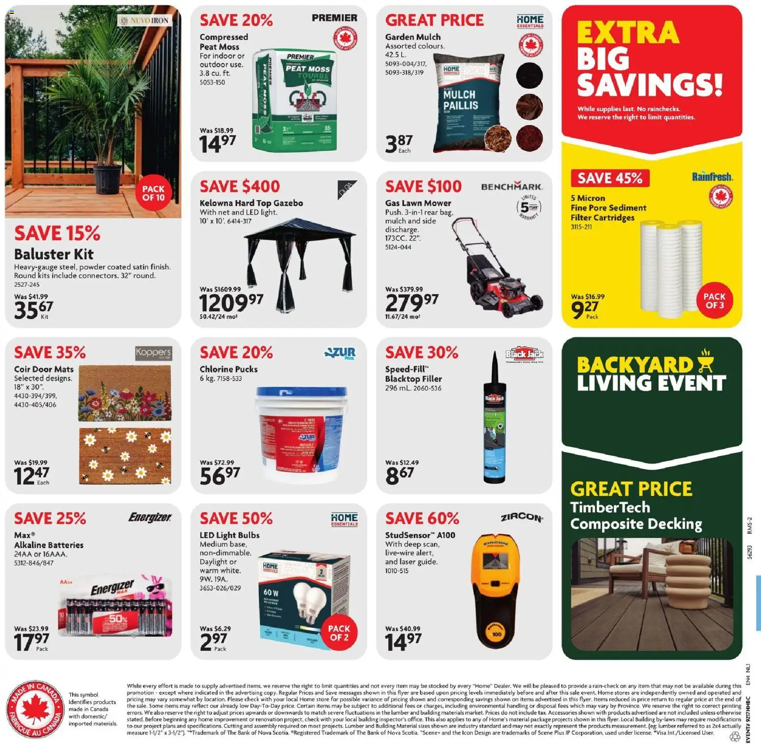Home Hardware flyer valid from 23.04.2026 | Page: 2 | Products: Bag, Mower, Powder