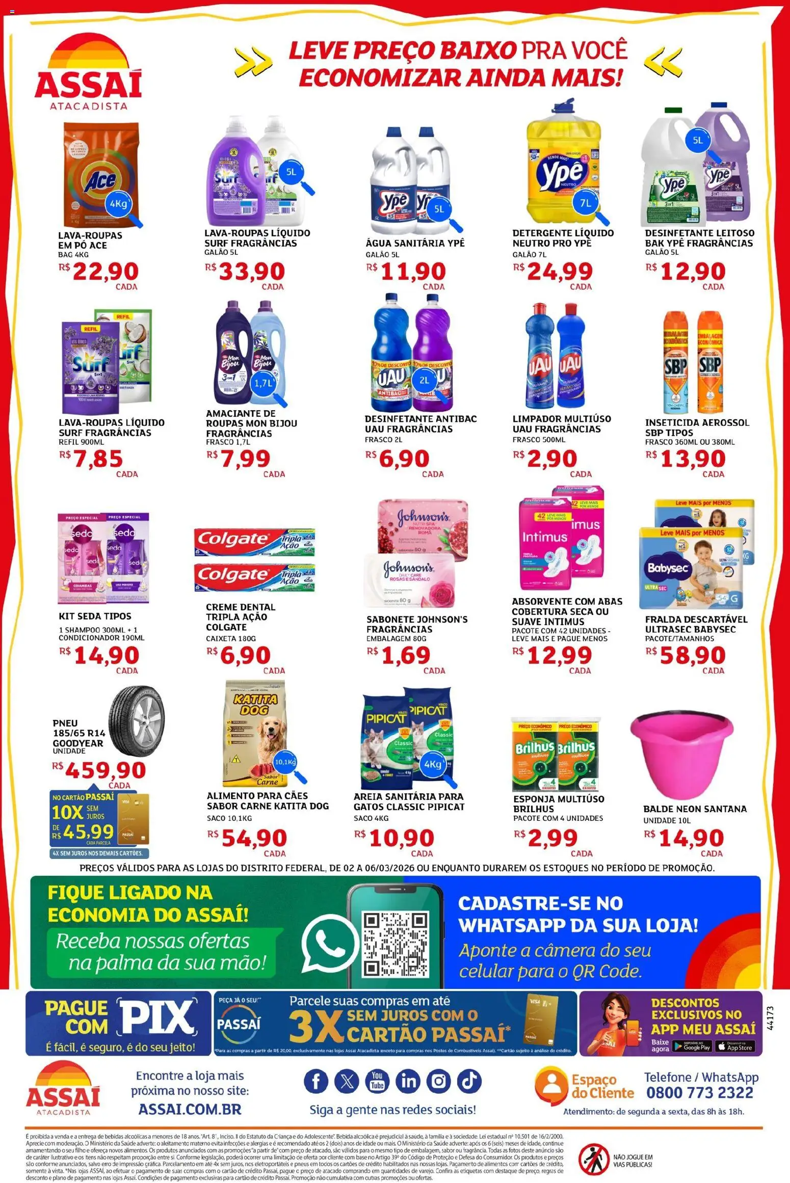 Assaí Atacadista Folheto - válido de 02.03.2026 | Página: 4 | Produtos: Esponja, Sabonete, Bebida, Água sanitária