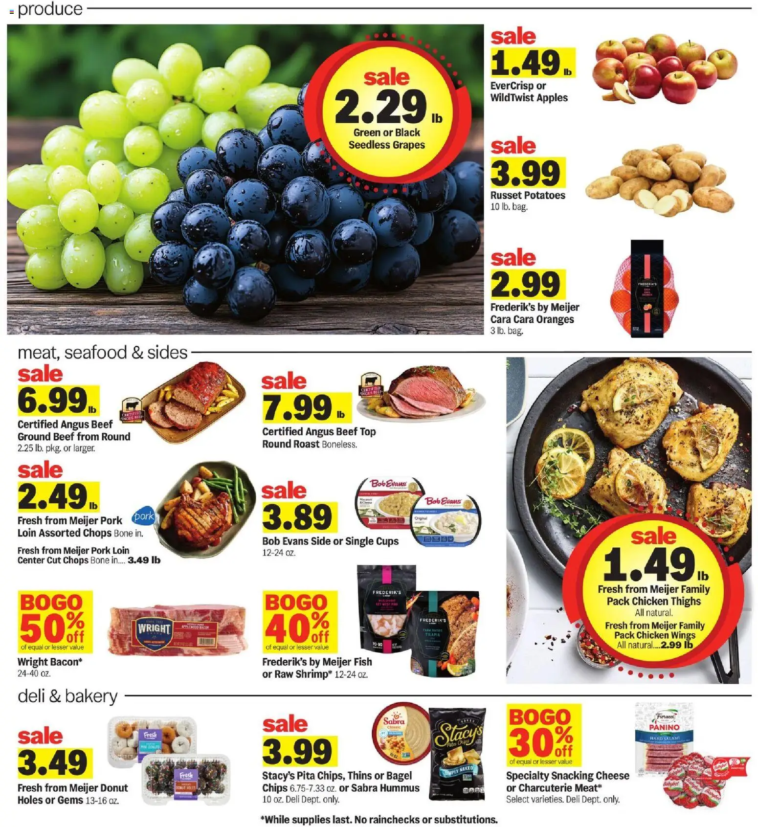 Meijer Weekly Ad - MI - valid from 14.01.2026 | Page: 3 | Products: Bolts, Pork, Chips, Seafood