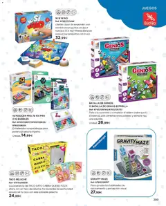 Vista previa de El Corte Inglés catálogo Juguetes, nuevo folleto de la tienda, válido en México a partir del 27.10.2025 | Página: 299 | Productos: Queso, Pizza, Taco, Té