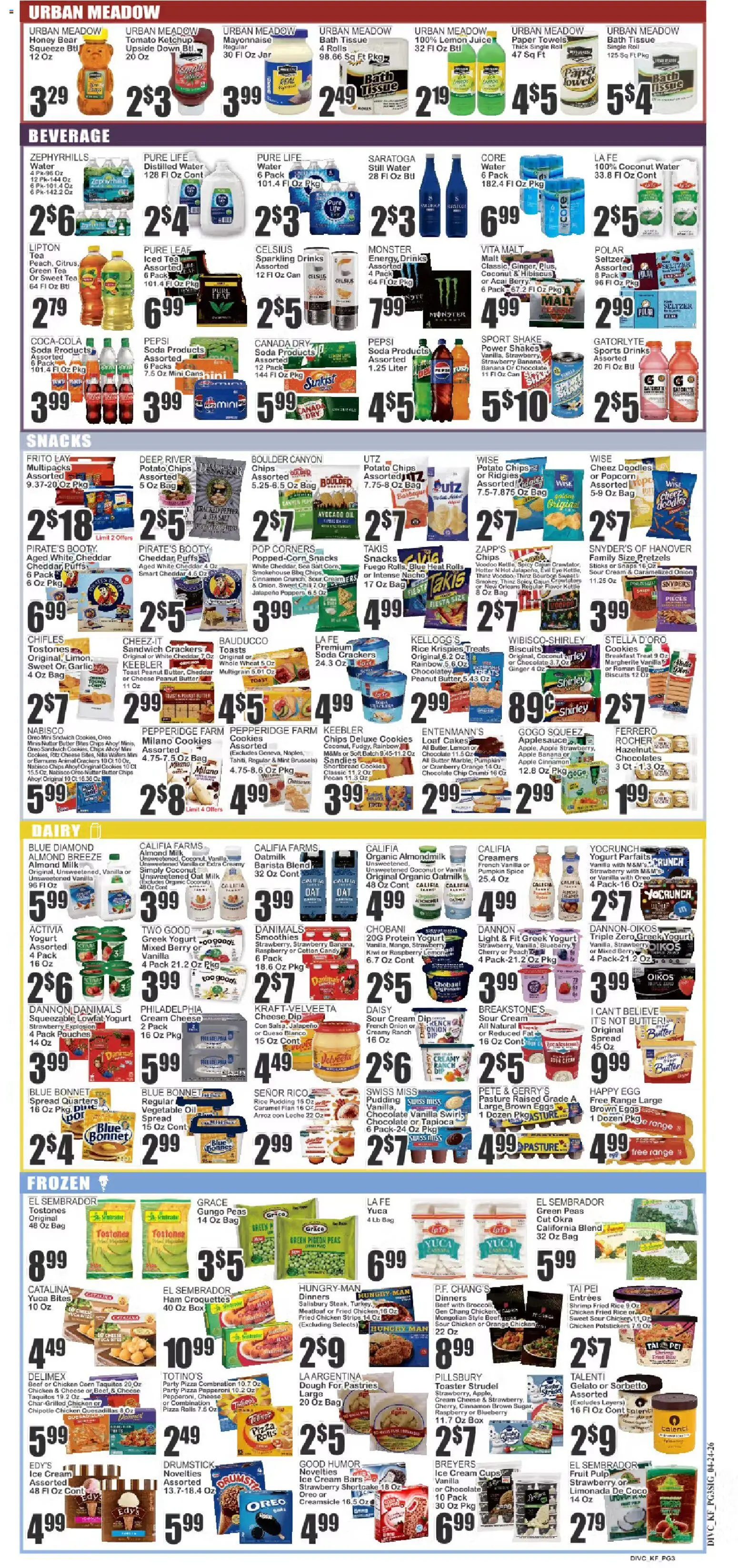 Food Universe Weekly Ad - valid from 24.04.2026 | Page: 3 | Products: Bath, Milk, Salt, Bag