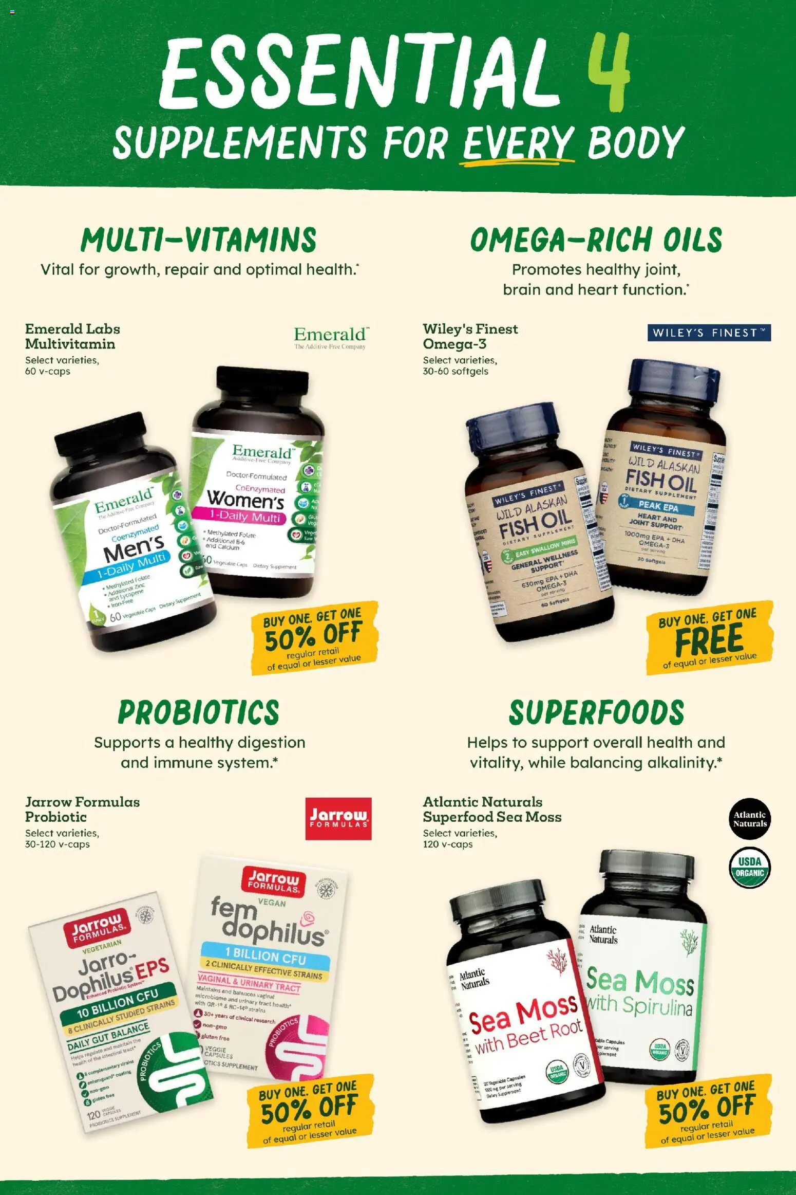 Sprouts Monthly Ad - valid from 28.01.2026 | Page: 31 | Products: Fish Oil, Probiotics, Table, Beet