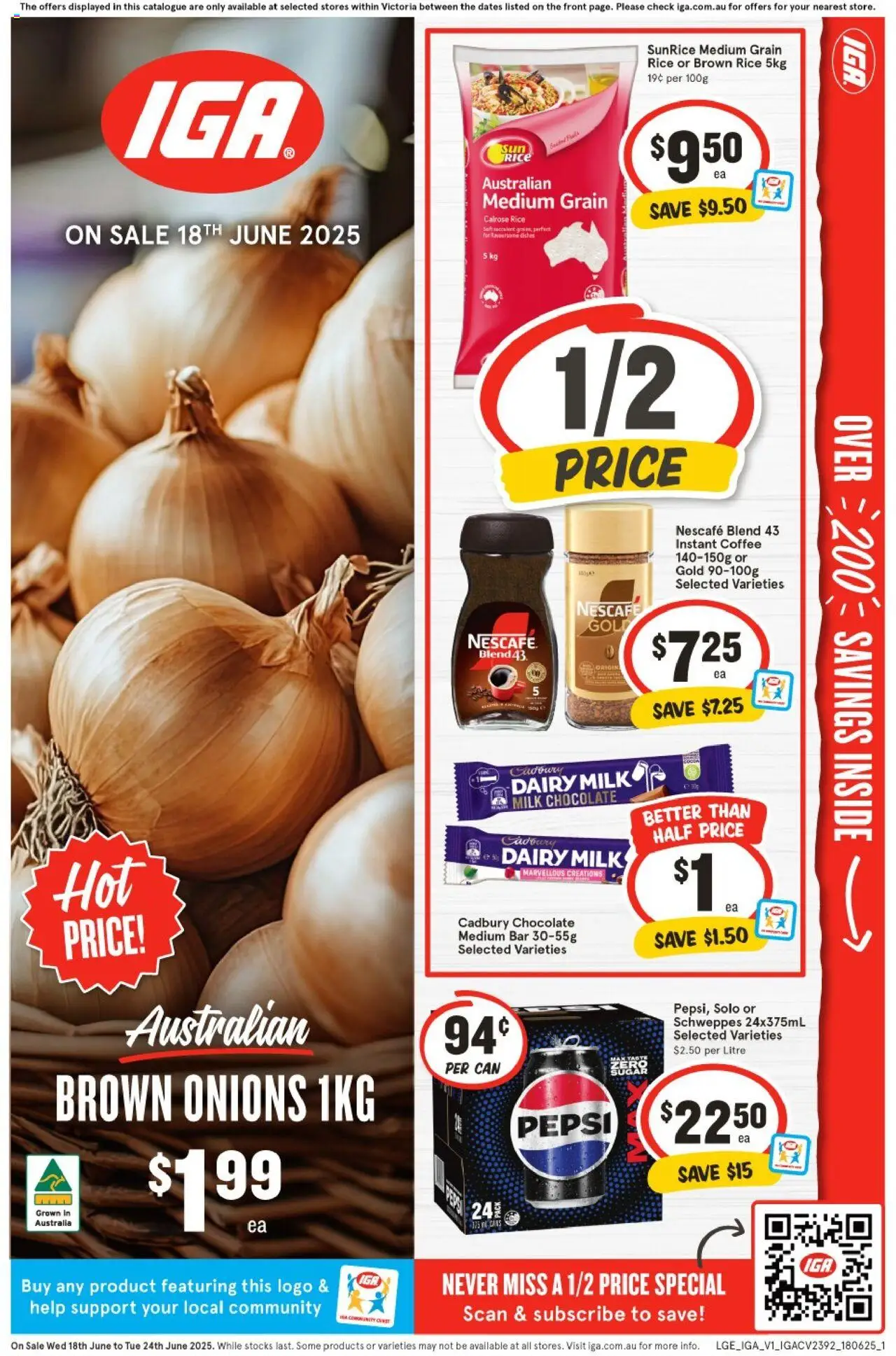 IGA catalogue - valid from 18.06.2025 | Page: 1 | Products: Coffee, Rice, Nescafe, Bag