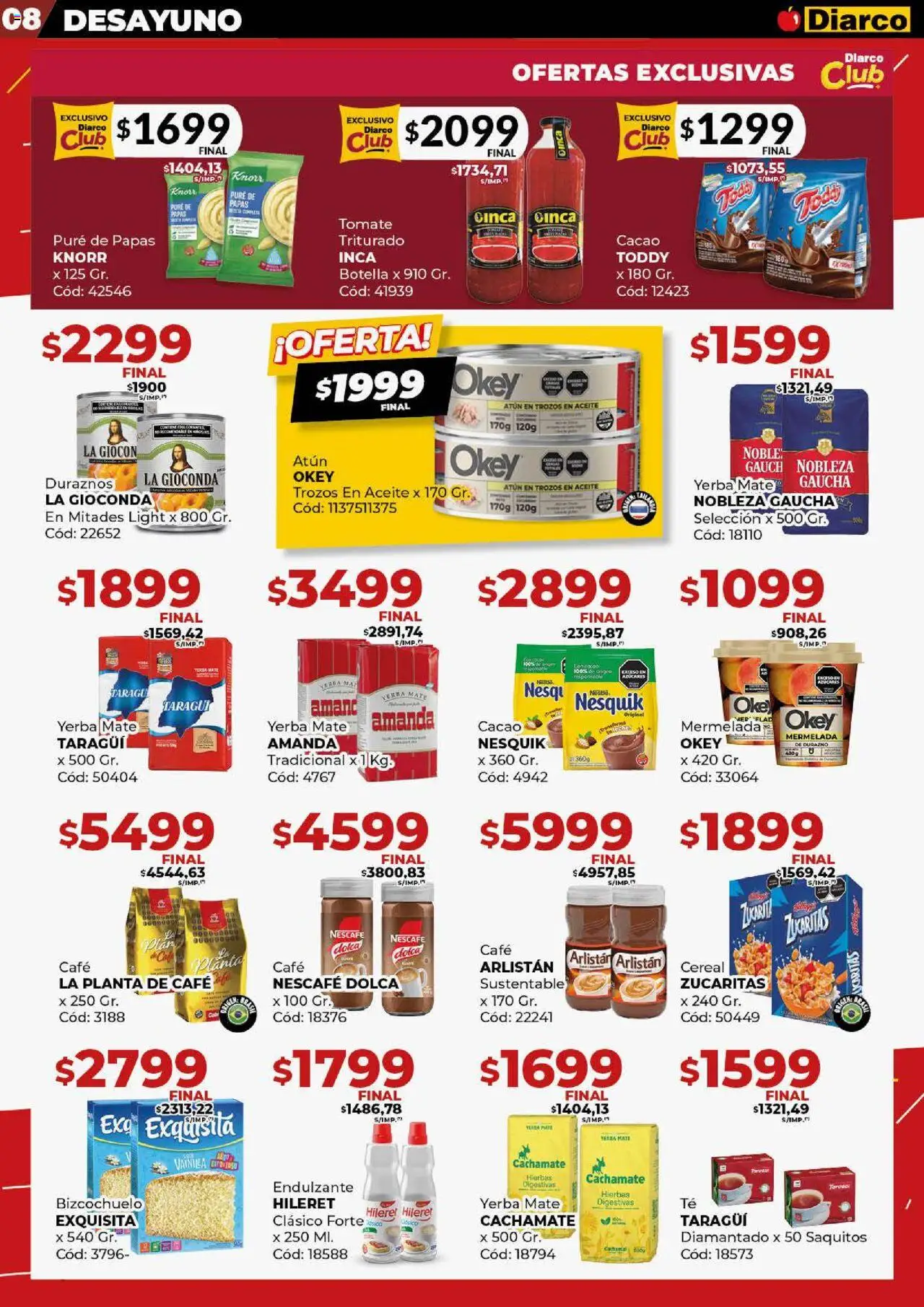 Diarco - Ofertas Pueblo Interior │ válido desde el 08.09.2025 | Página: 8 | Productos: Botella, Durazno, Tomate, Planta
