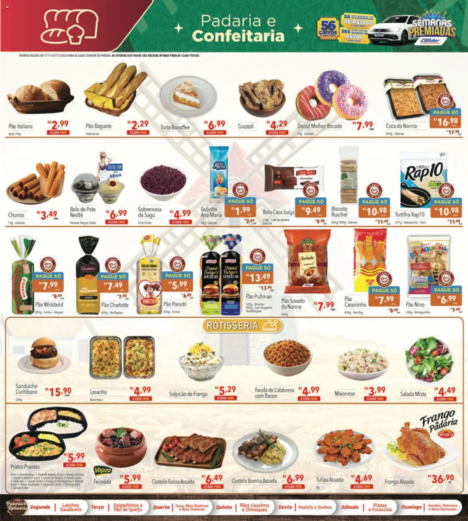 Supermercados Condor Folheto - válido de 17.11.2025 | Página: 11 | Produtos: Sanduíche, Bolo, Maionese, Farofa